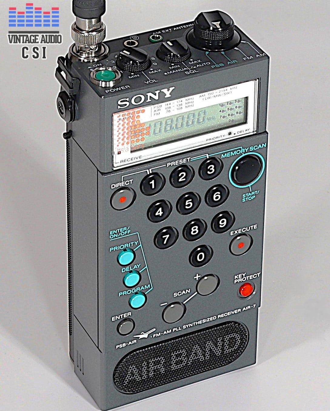 Sony AIR 7, Scanner - World Band Receiver, AIR Band: 108-136 MHz