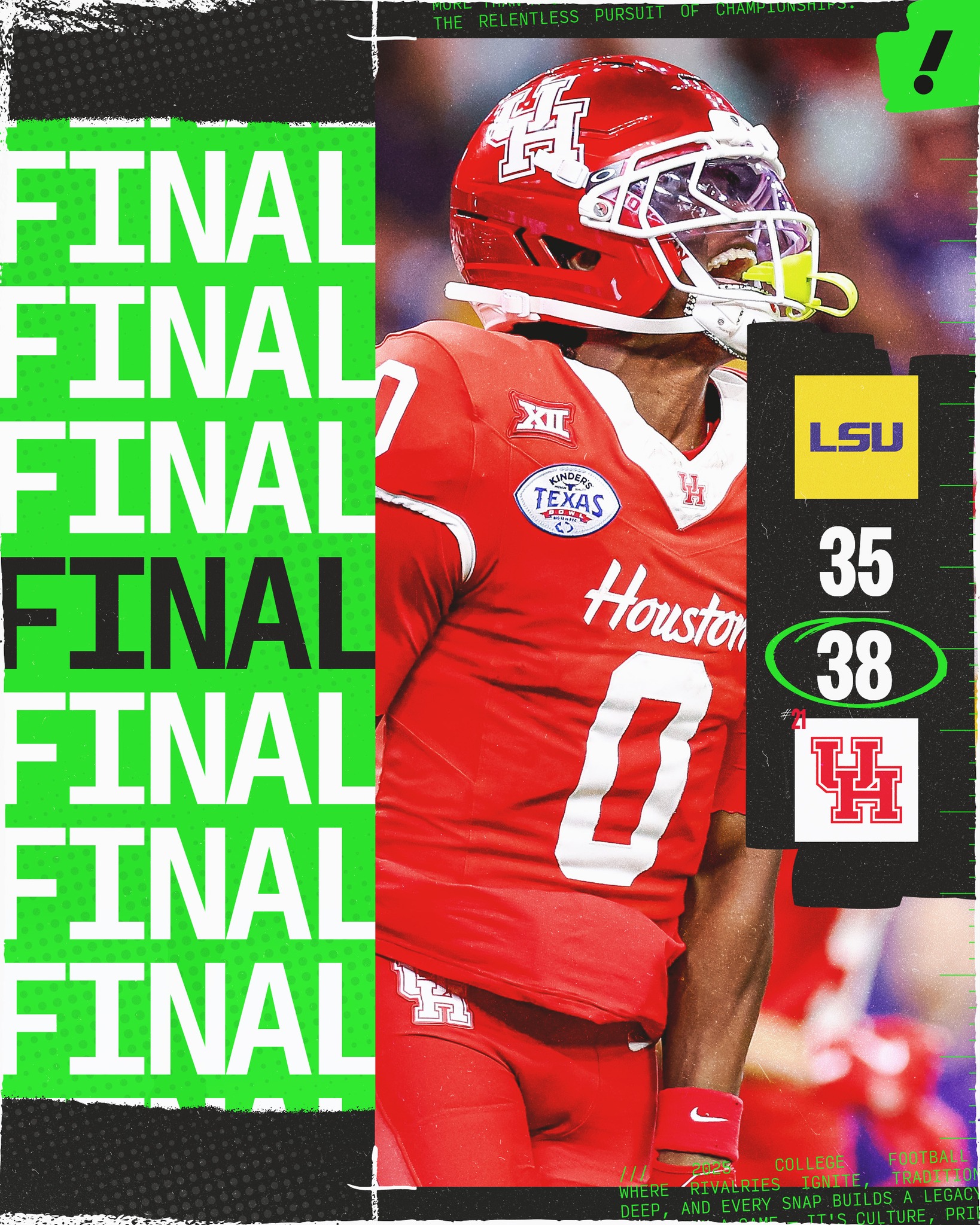 Yahoo Sports - NO. 21 HOUSTON BEATS LSU TO WIN THE TEXAS... | Facebook