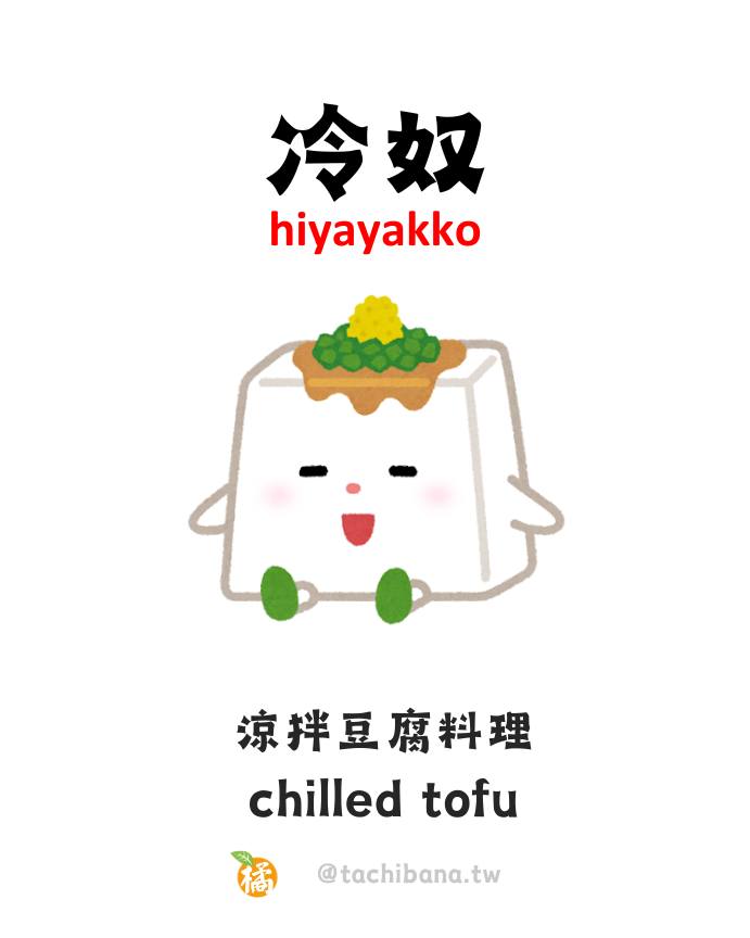 気まぐれ文字帖】 🌱本周主題：冷奴（ひややっこ） 🌐冷奴（ひややっこ