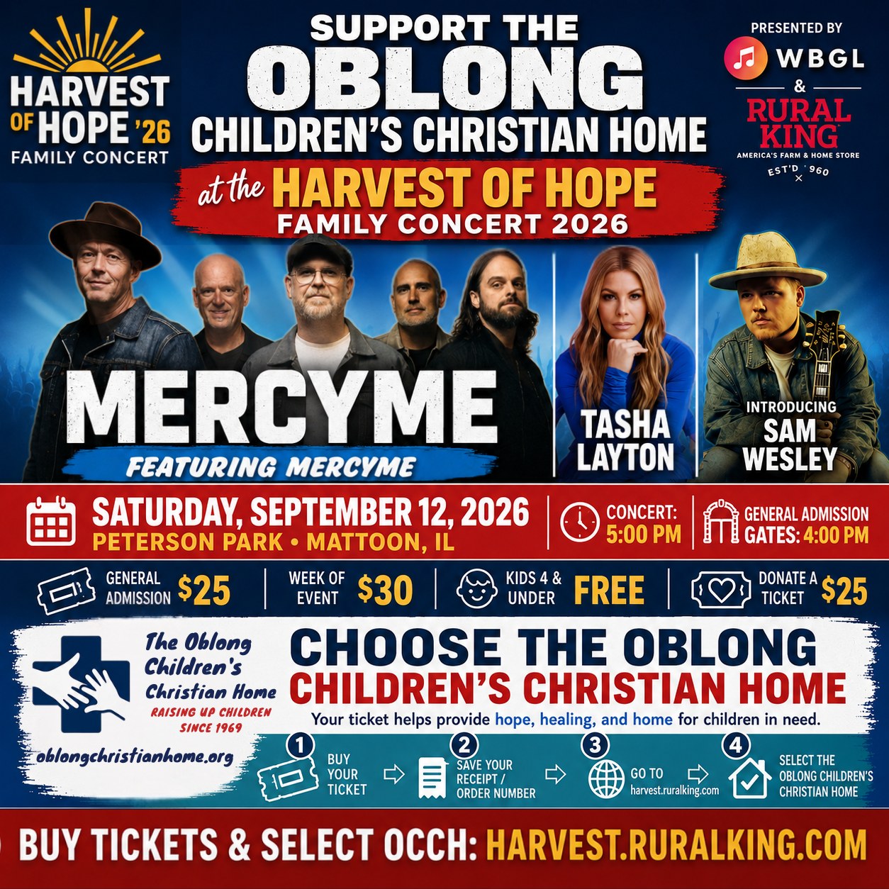 Support OCCH at Harvest of Hope Family Concert 2026