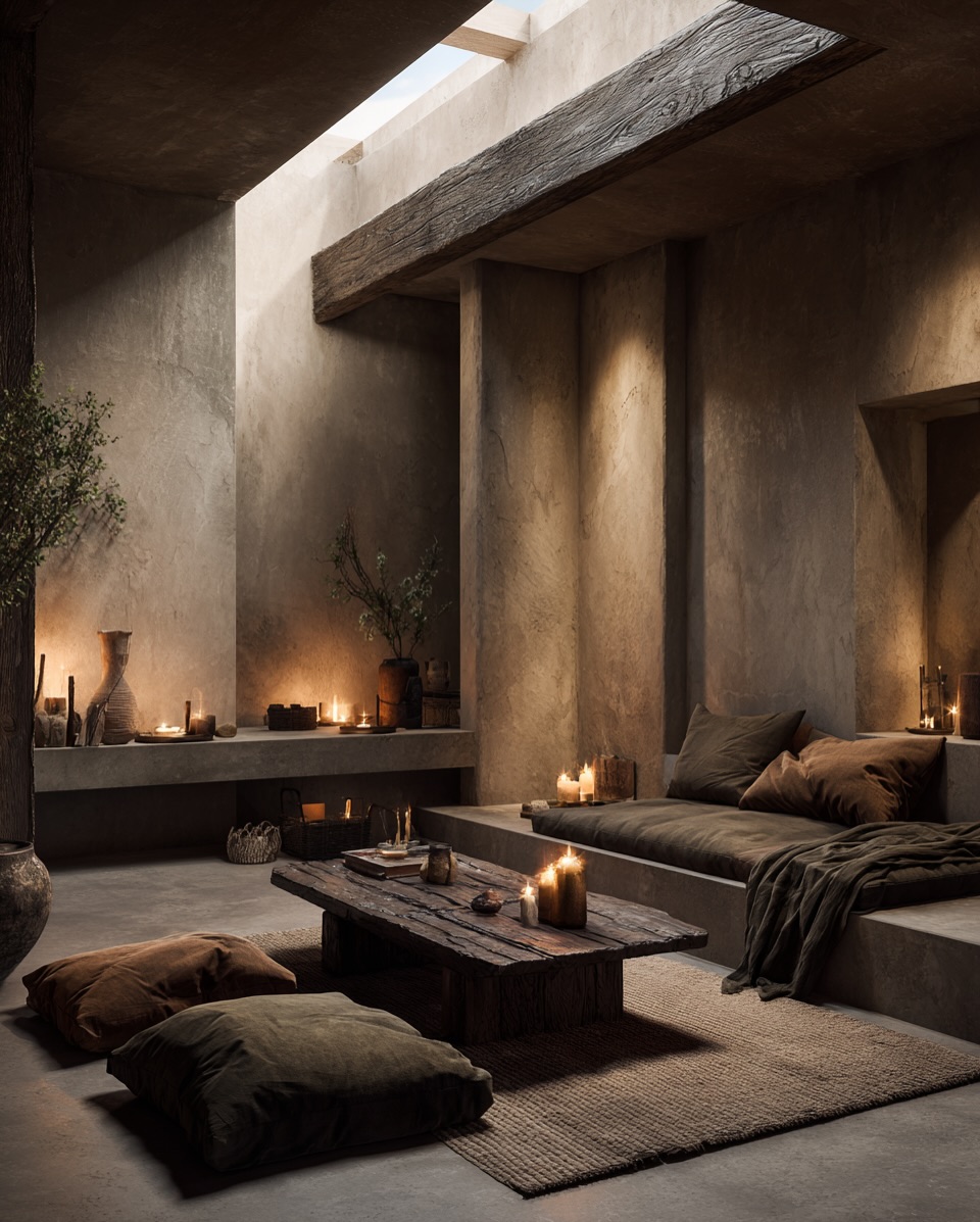 Imagicasa - Candlelight dancing across soft textures transforms this ...
