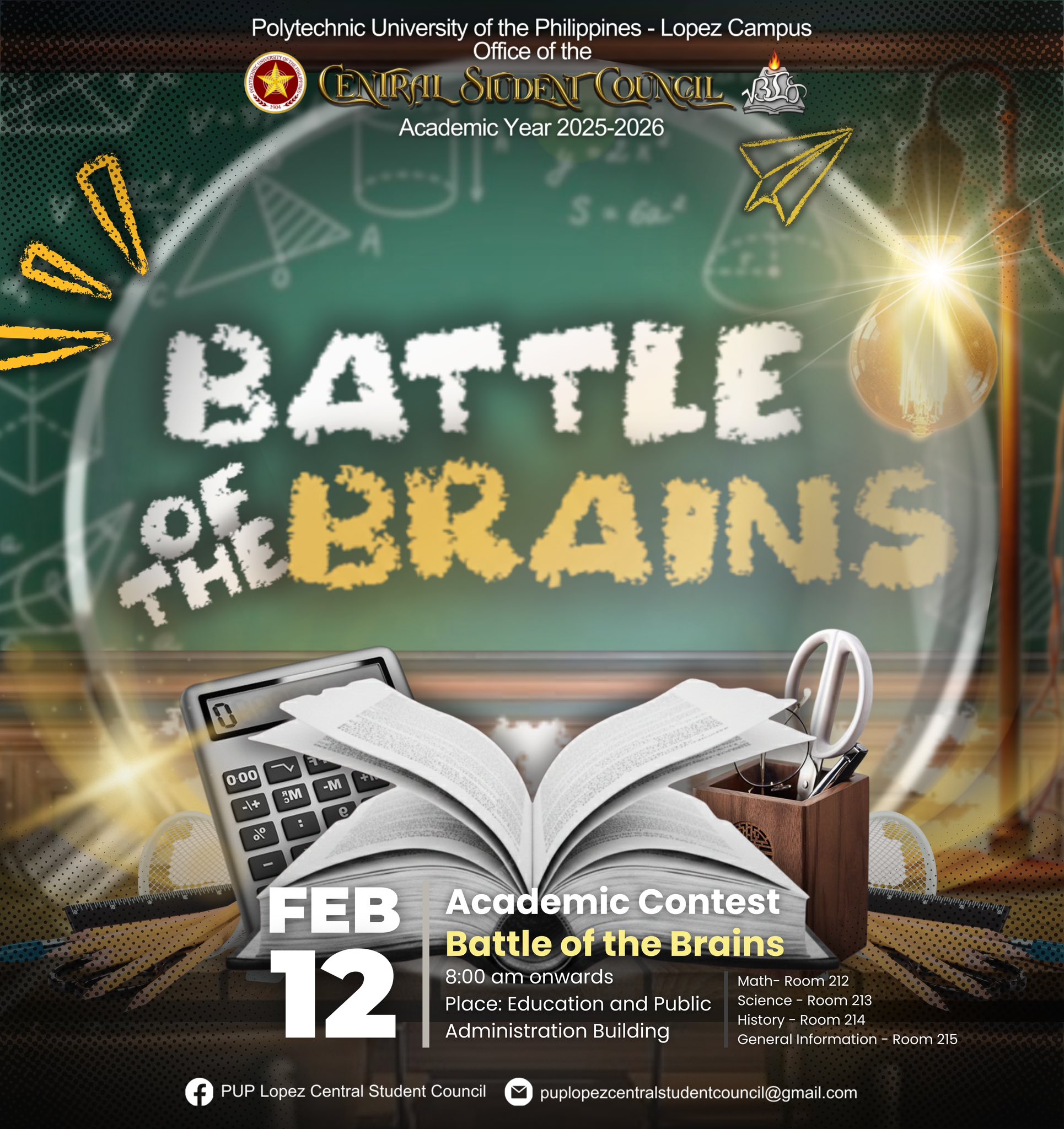 PUP - 📚🧠 𝐀𝐂𝐀𝐃𝐄𝐌𝐈𝐂 𝐂𝐎𝐍𝐓𝐄𝐒𝐓 𝟐𝟎𝟐𝟔: 𝐁𝐀𝐓𝐓𝐋𝐄 𝐎𝐅 𝐓𝐇𝐄 𝐁𝐑𝐀𝐈𝐍𝐒 🧠📚 Get ready to ...