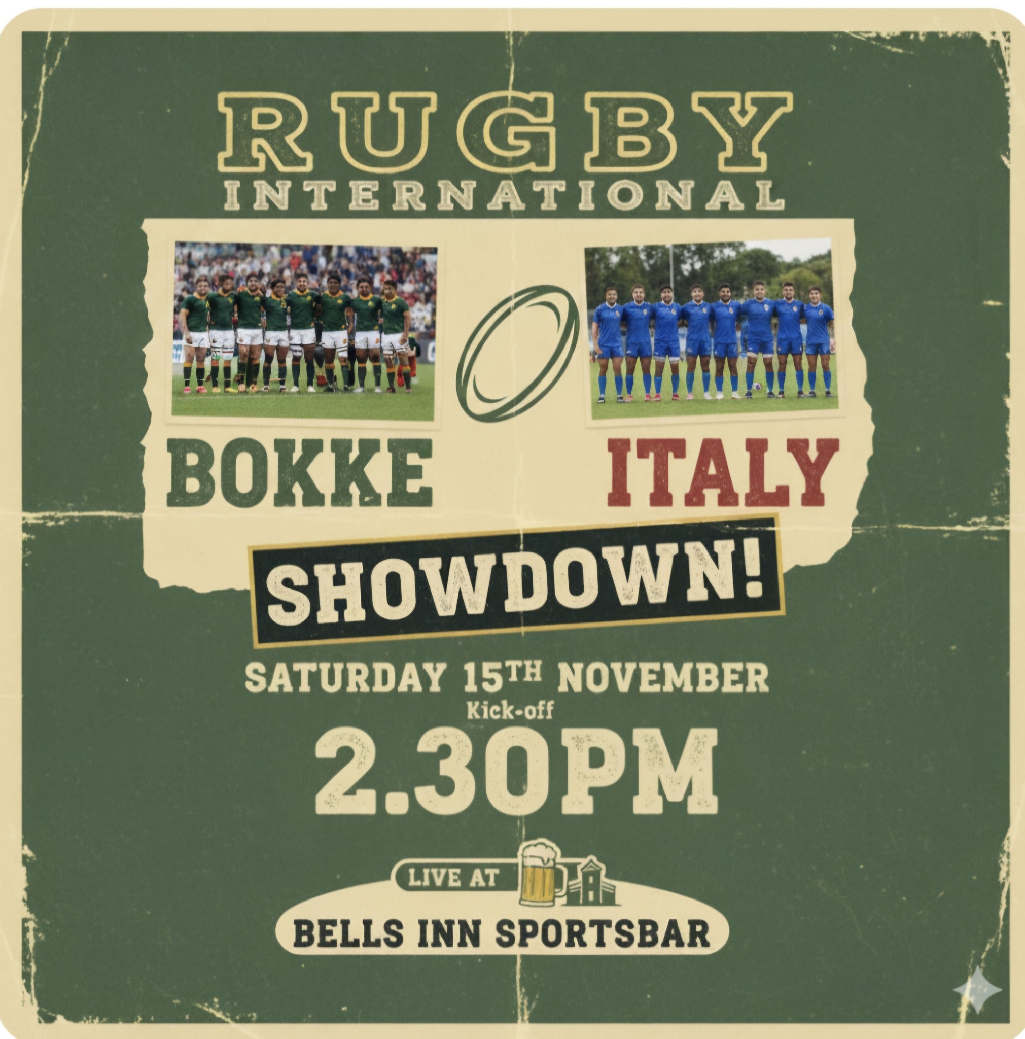 Bells Inn - Boost your Springboks game day tomorrow... | Facebook