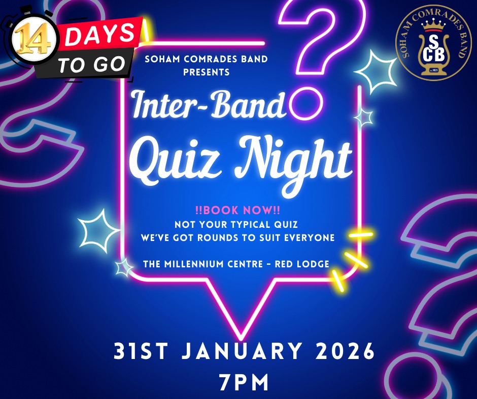 Soham - ⏰🎺 2 WEEKS TO GO! 🎺⏰ It’s only 2 weeks until our Inter-Band ...