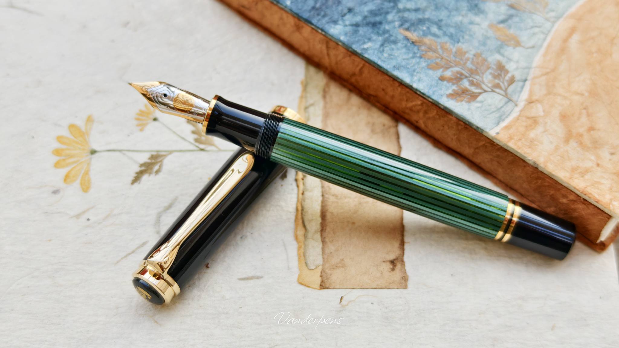 Pelikan Souveran M800 Green Striped Fountain Pen