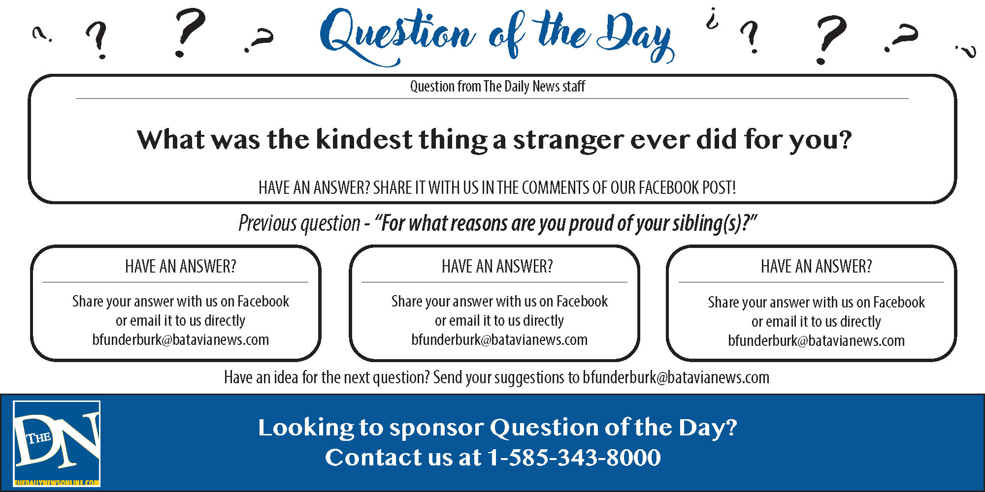 Today's Question of the Day: 