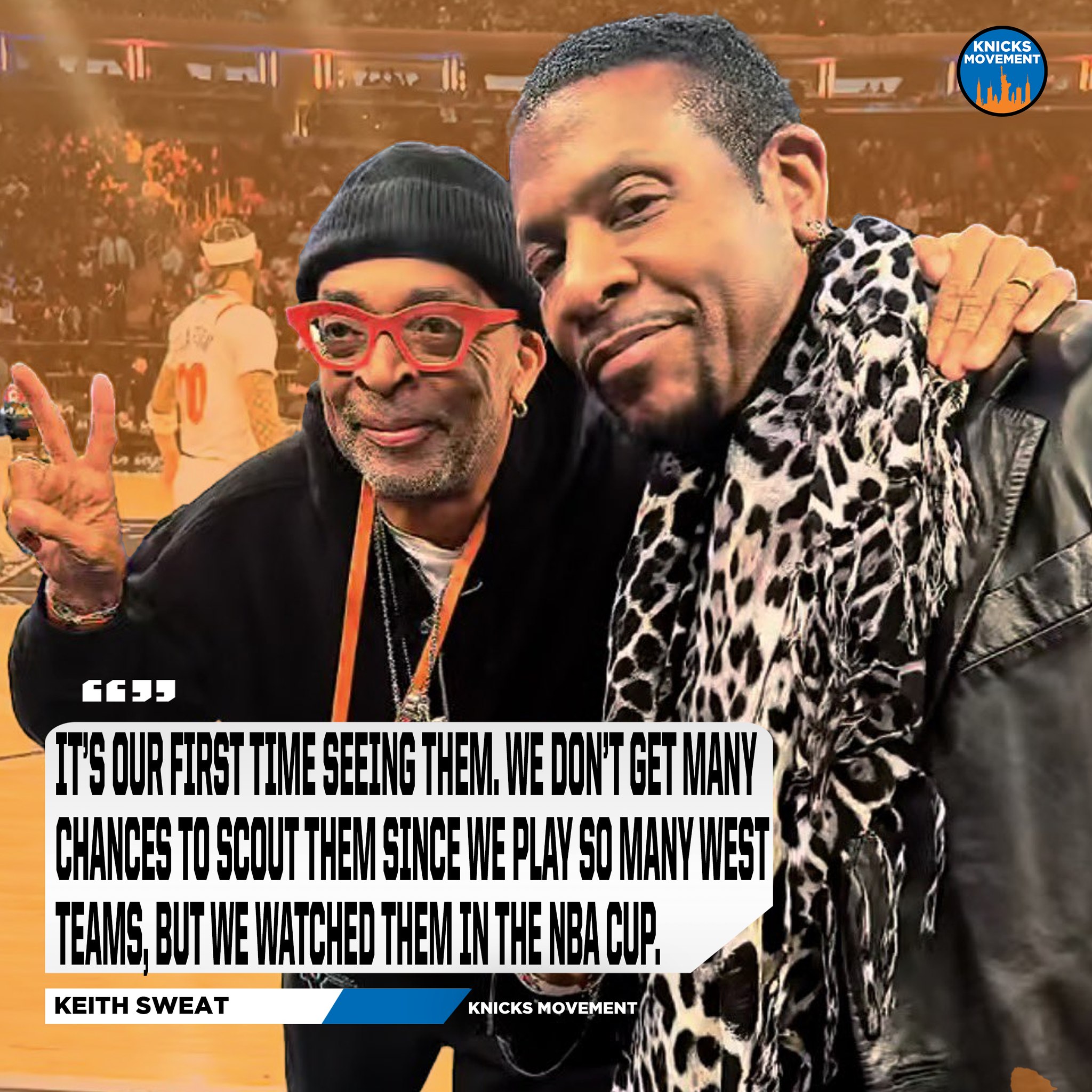 Keith Sweat courtside with Spike Lee. ?️“I couldn