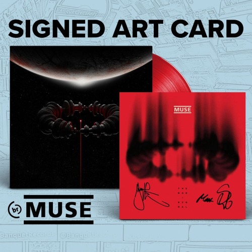 ✍️ MUSE ✍️ signed art cards with copies of the new Muse record