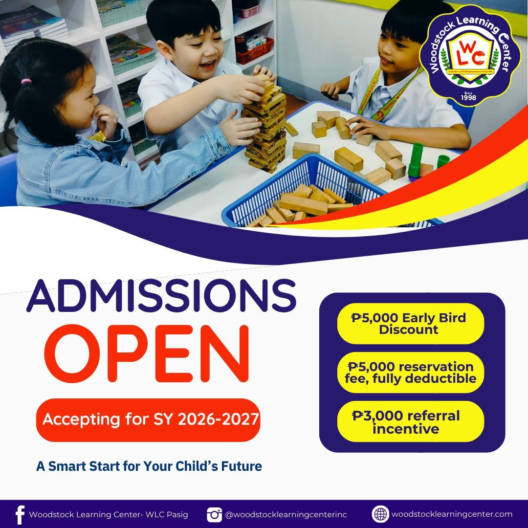 🌟 Admissions Now... - Woodstock Learning Center - WLC Pasig | Facebook