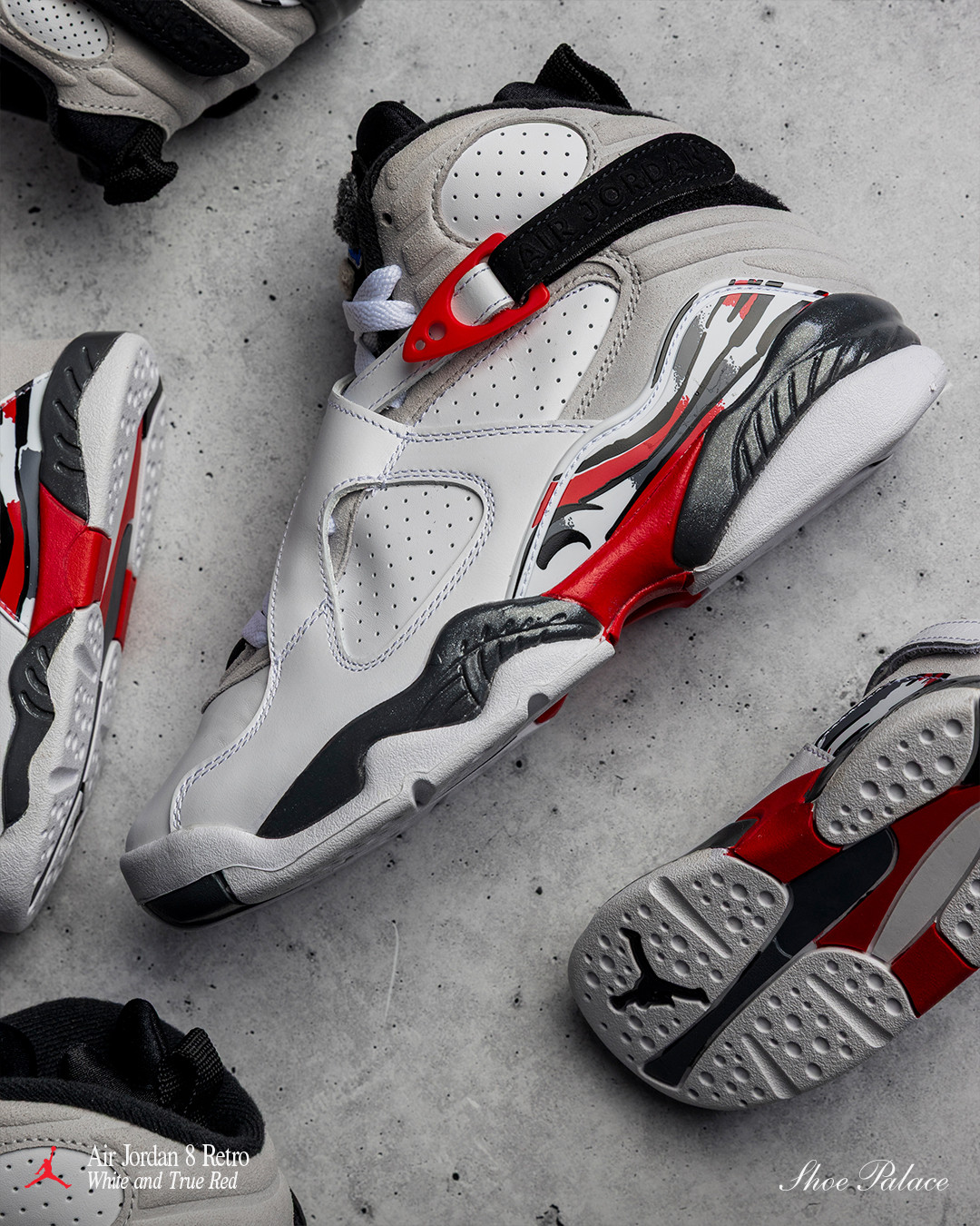 The Air Jordan 8 'White & True Red' is still available in some