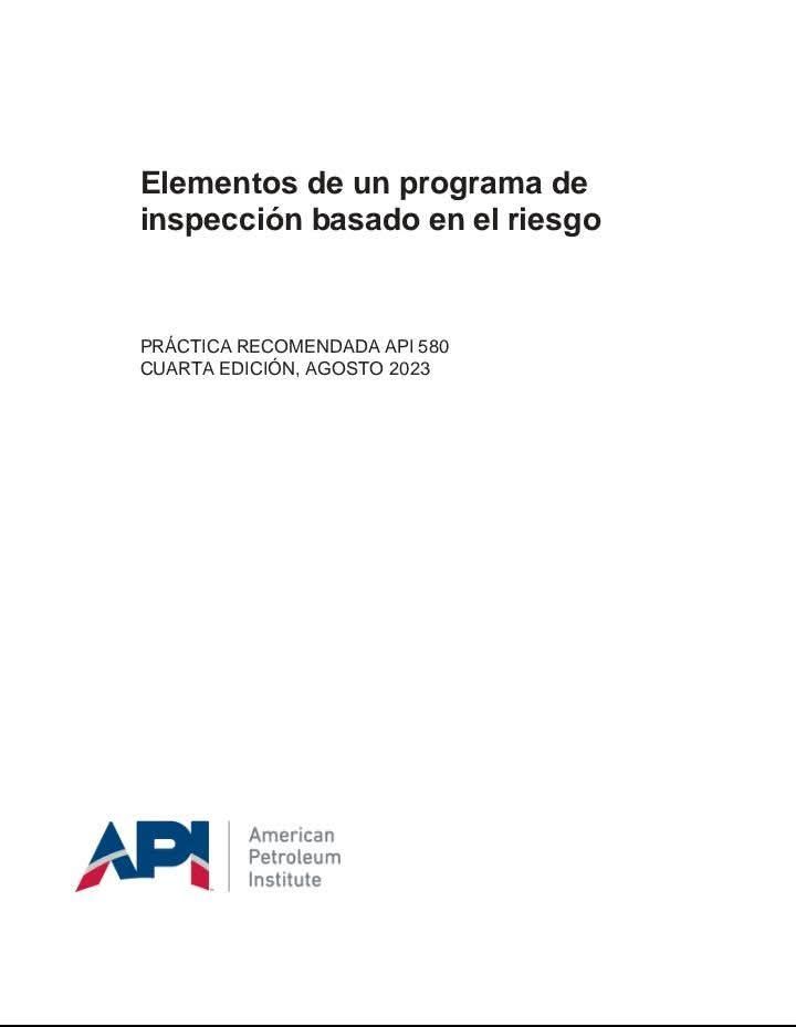 Asesorías - Obtener esta traducción de la norma API RP 580 (Práctica ...