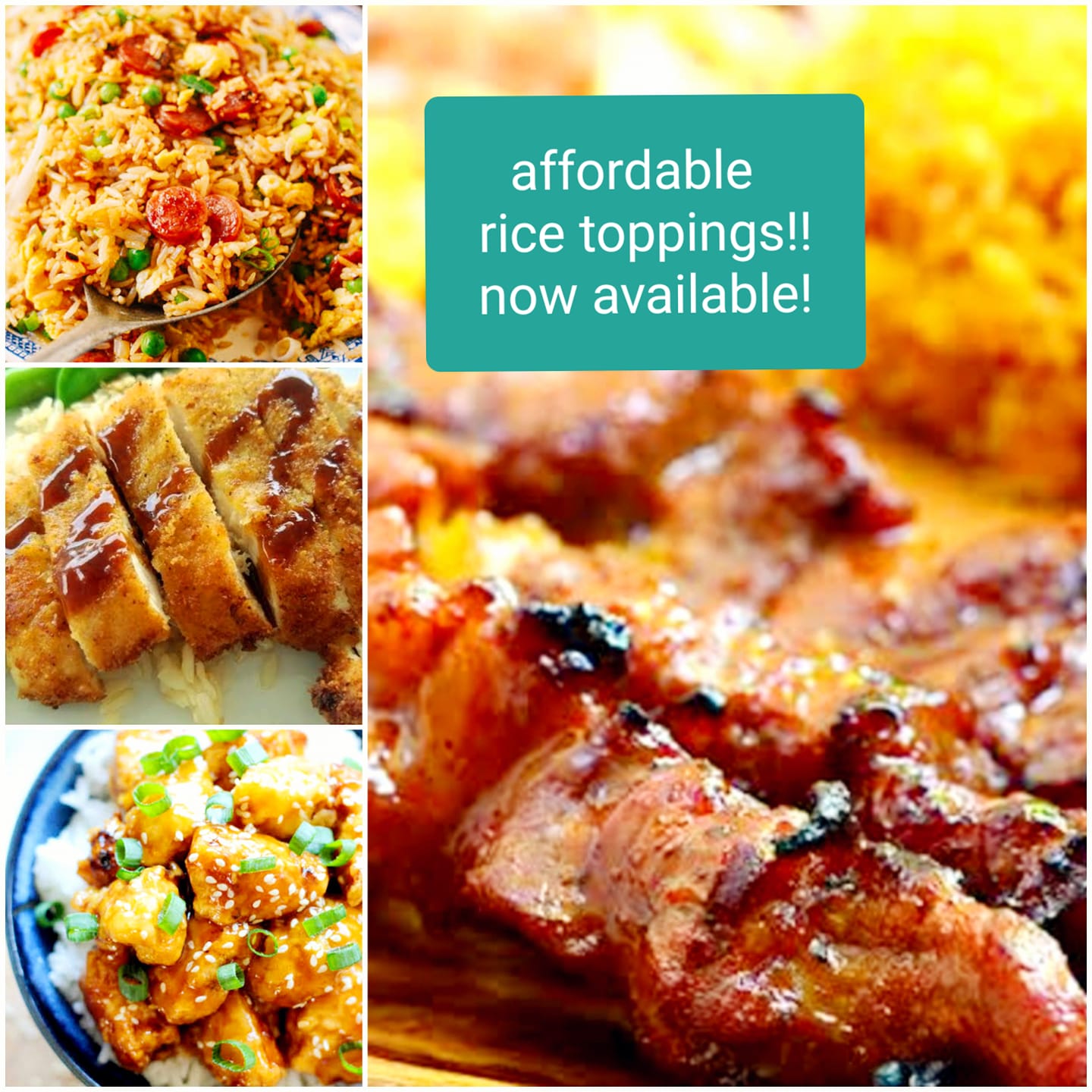 Tasty Fingers - 📣📣📣RICE and shine!‼ Rice Toppings now... | Facebook
