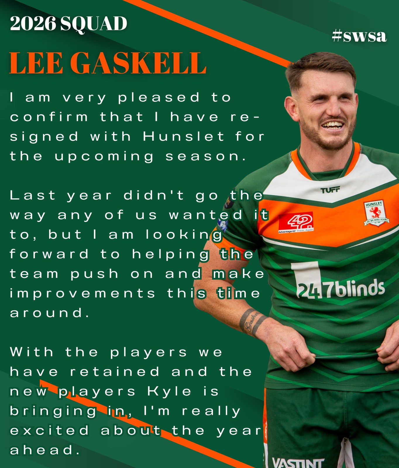 Hunslet RLFC - 📢 | Lee Gaskell #swsa | Facebook