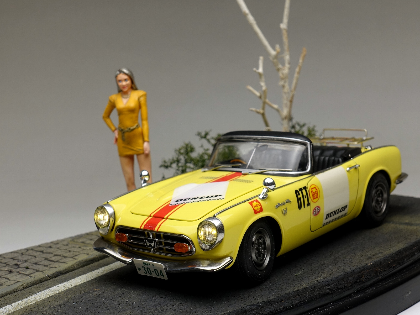 フジミ 1/24 Honda S800 を製作しました。 レース仕様のキットだった 