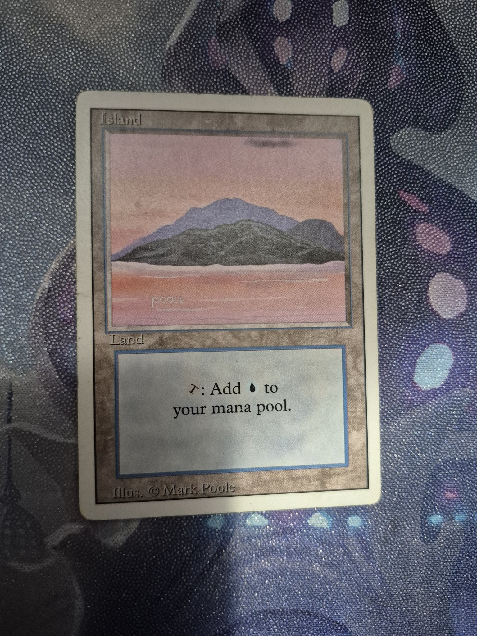 Hand-painted Magic: The Gathering Island card by Mark Poole