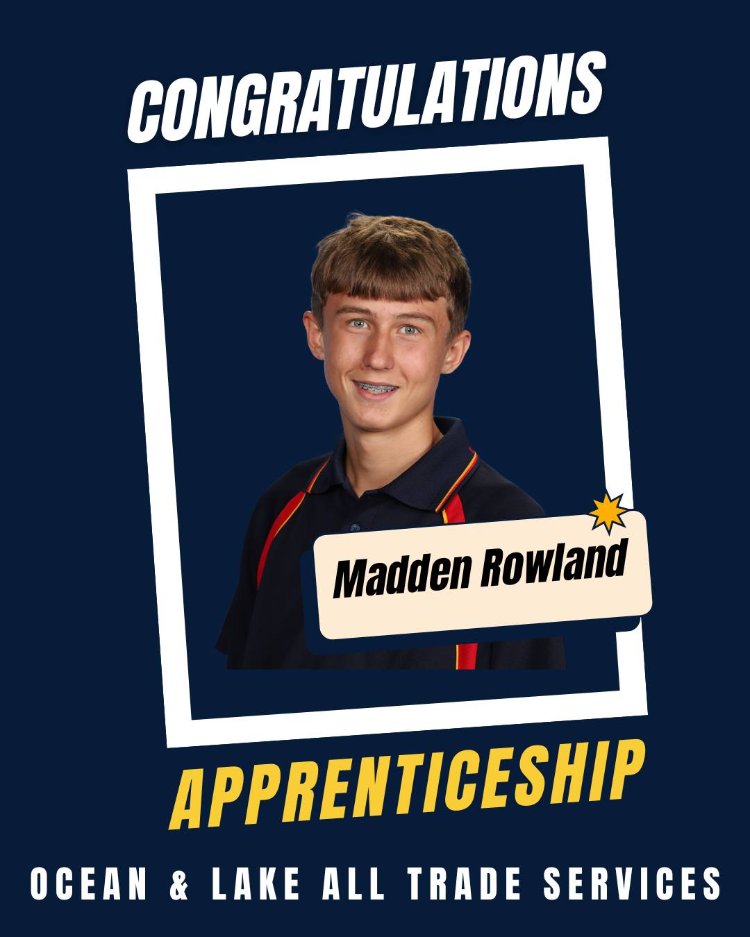 Lake - PATHWAYS SUCCESS👏🦺🔨 Well done to current year 10 student Madden ...