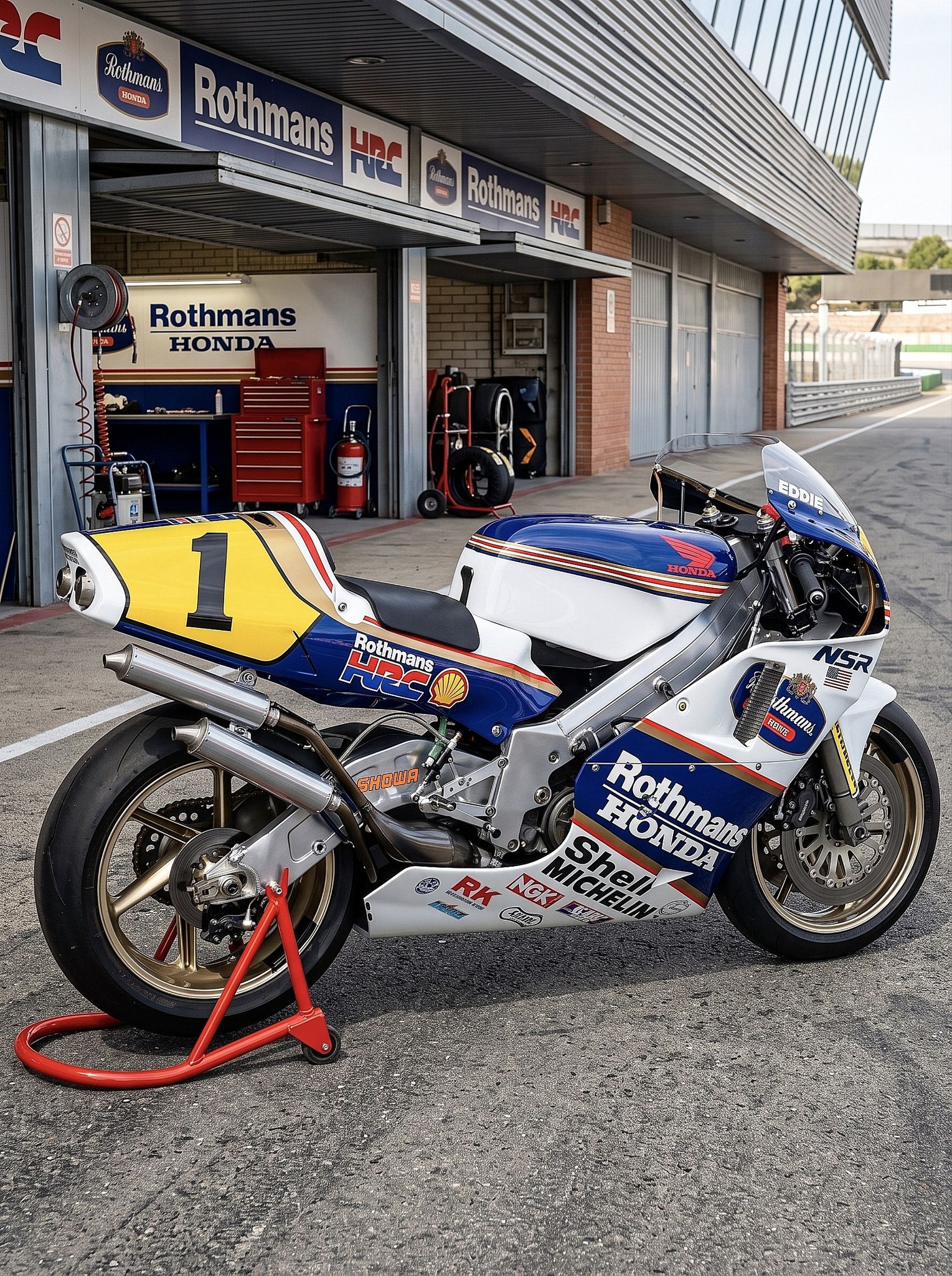 とみ Eddie Lawson's historic 1989 Honda NSR500 championship win