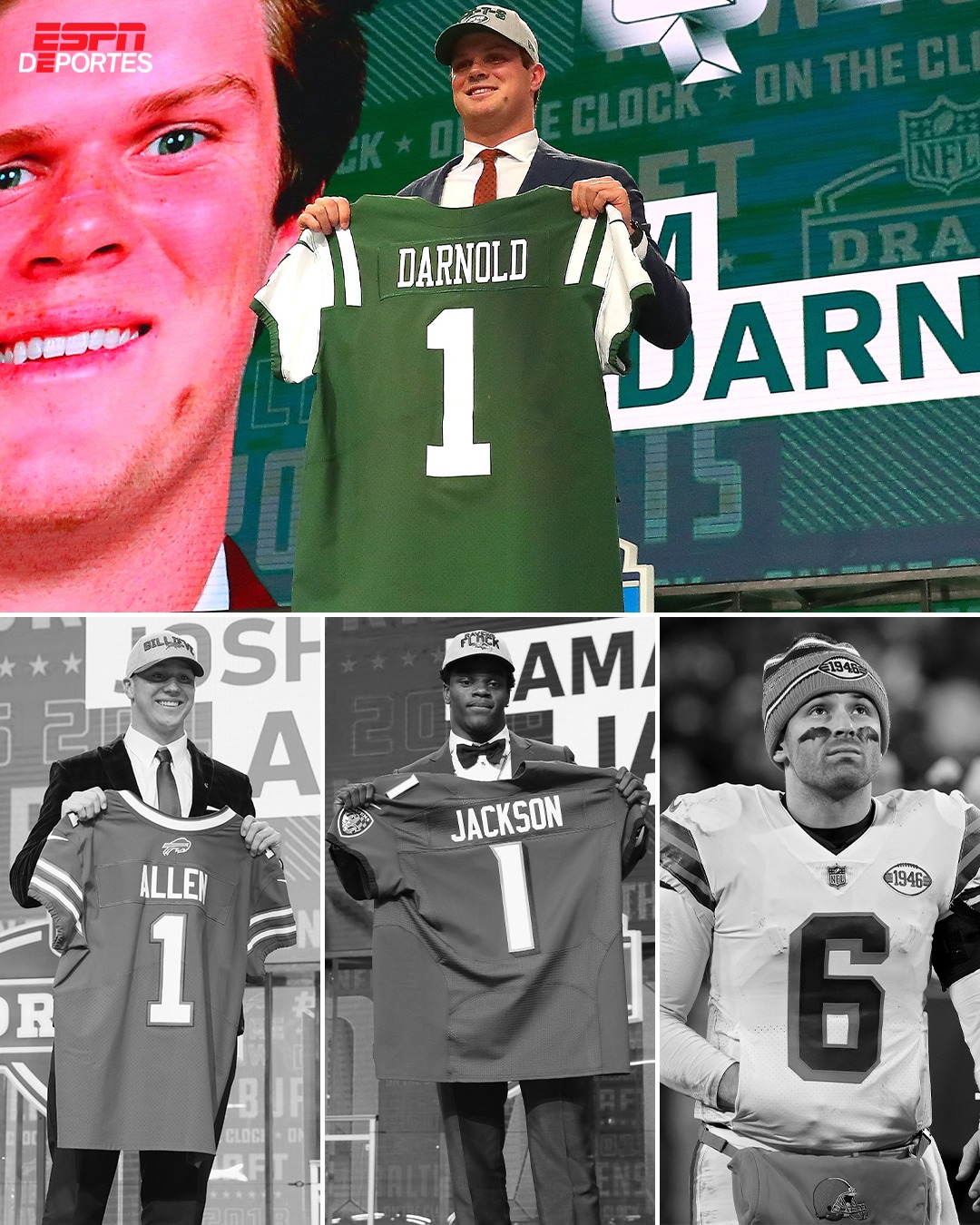 ESPN - Sam Darnold será el primer QB de la clase del Draft 2018 que ...