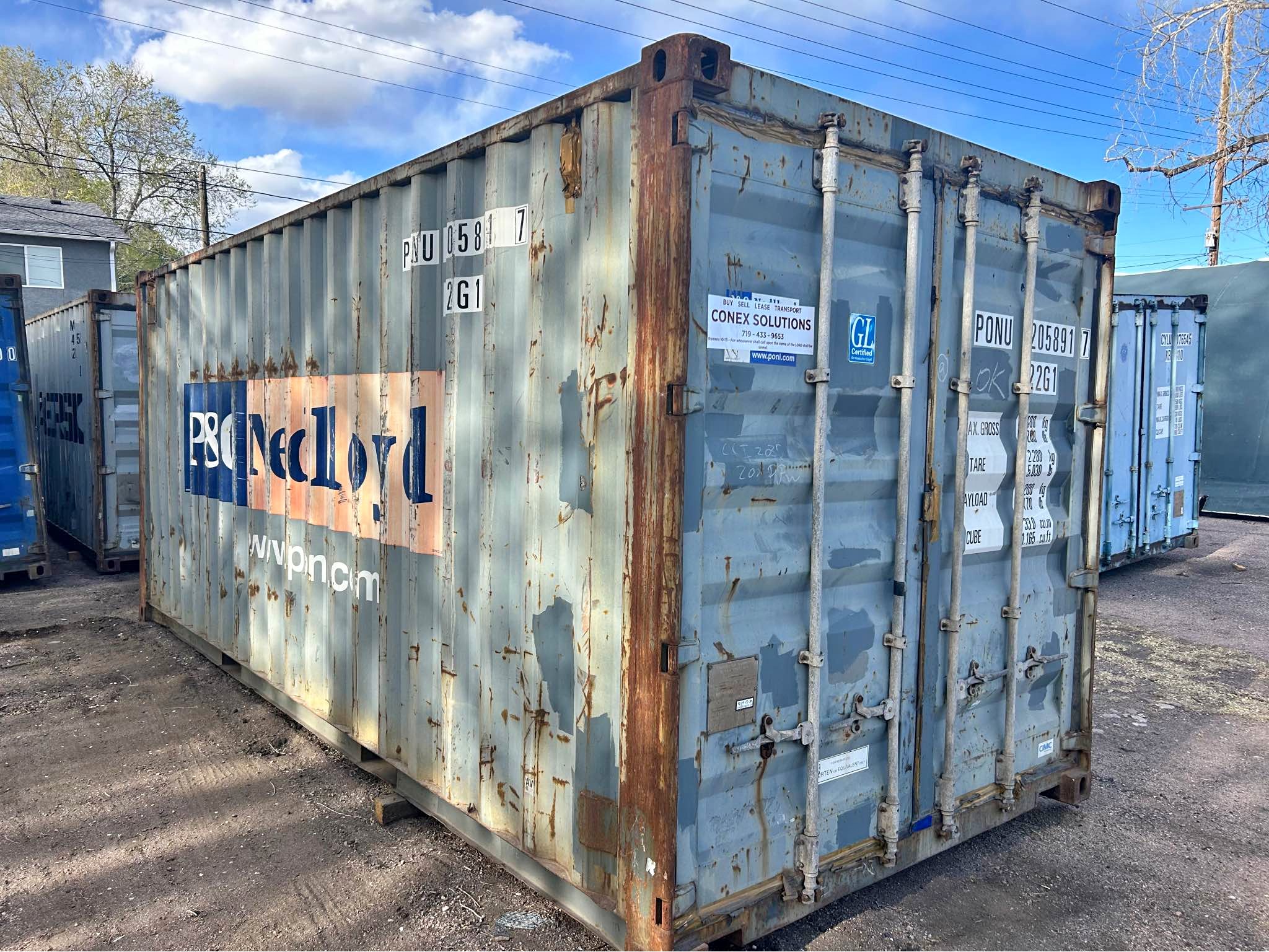 20’ used shipping container local in Colo spgs - Storage Sheds ...