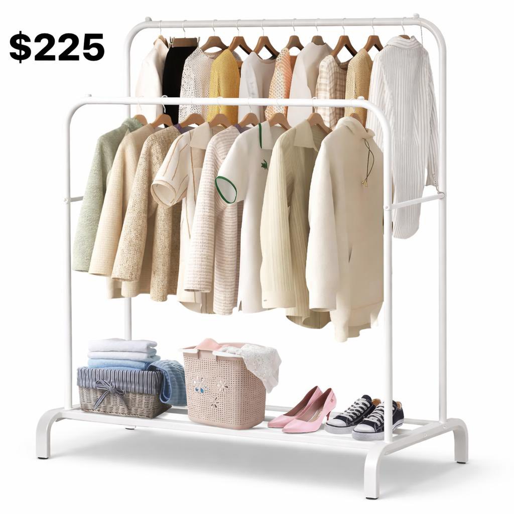 Reese’s - ORGANIZE IN STYLE 🧥👗 Double Rail Metal Clothing Rack – ONLY ...