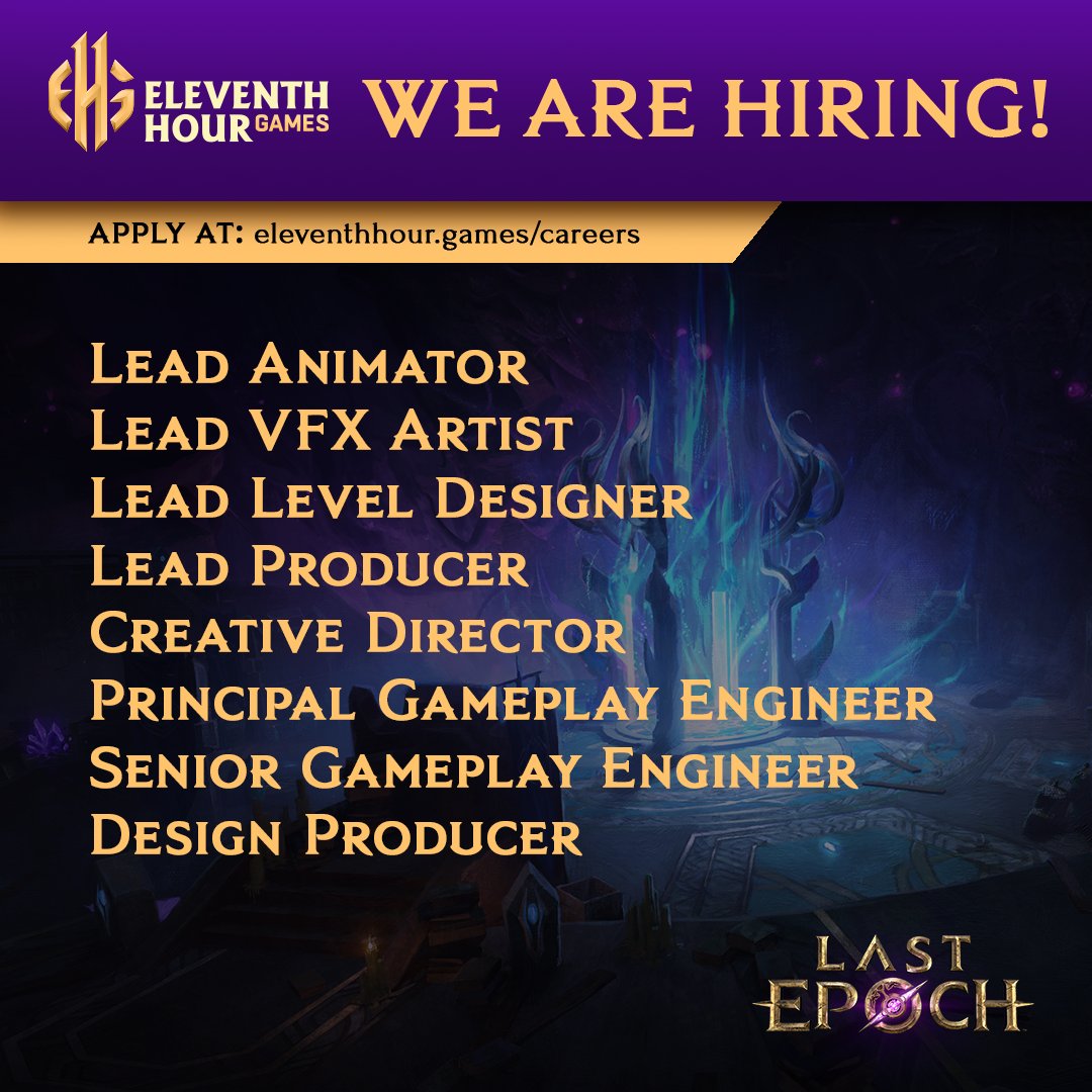 Last Epoch - 💼We're Hiring!💼 We've added a lot of new... | Facebook