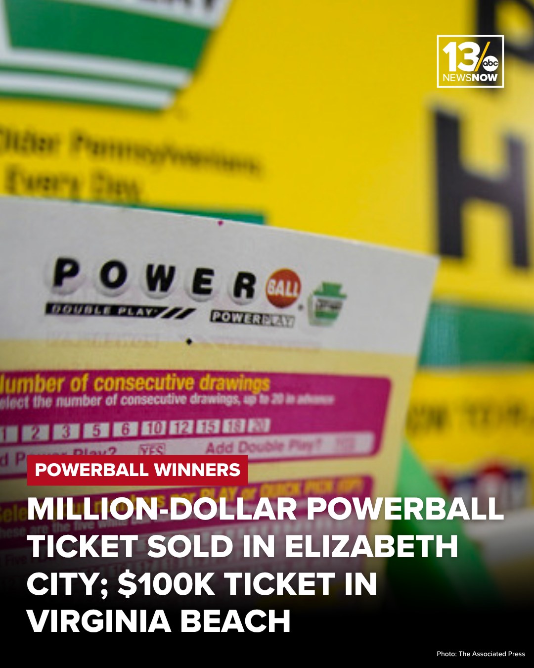 Powerball reset to $20 million after Roanoke Rapids, North