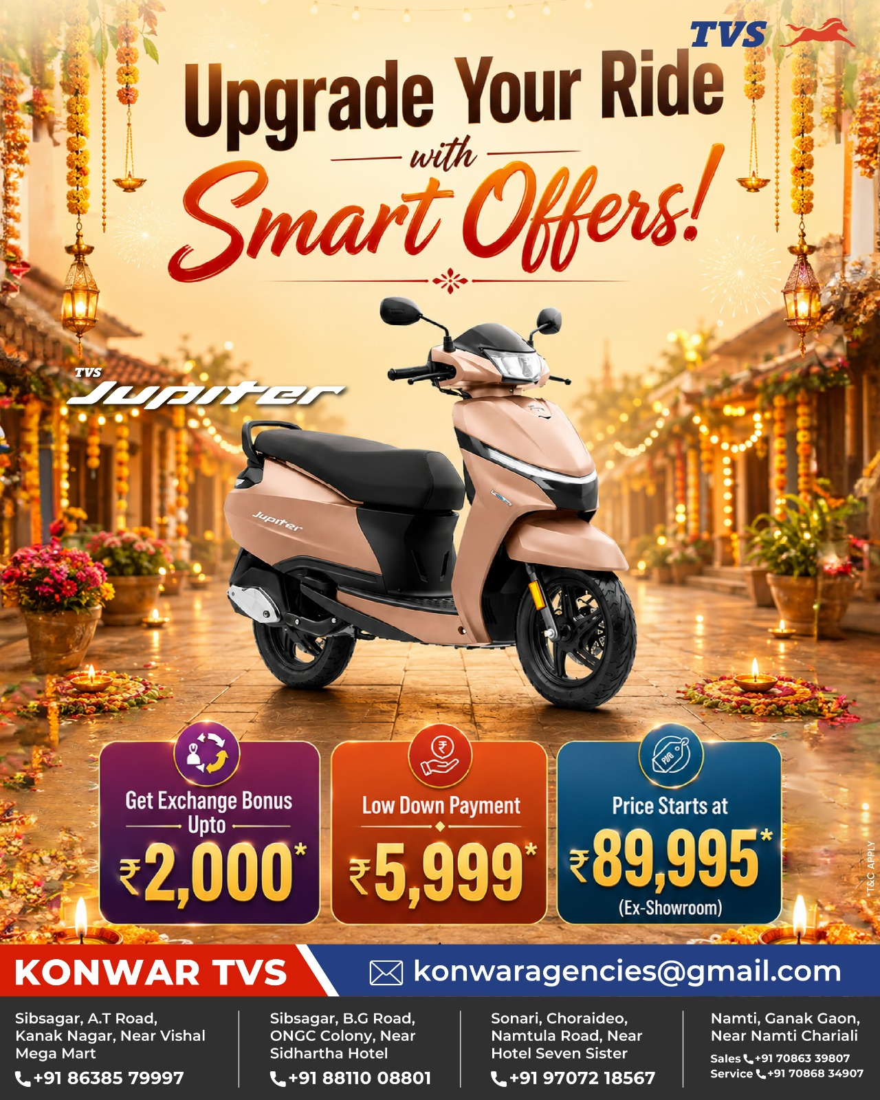 New season, new ride! Bring home the TVS Jupiter with low down