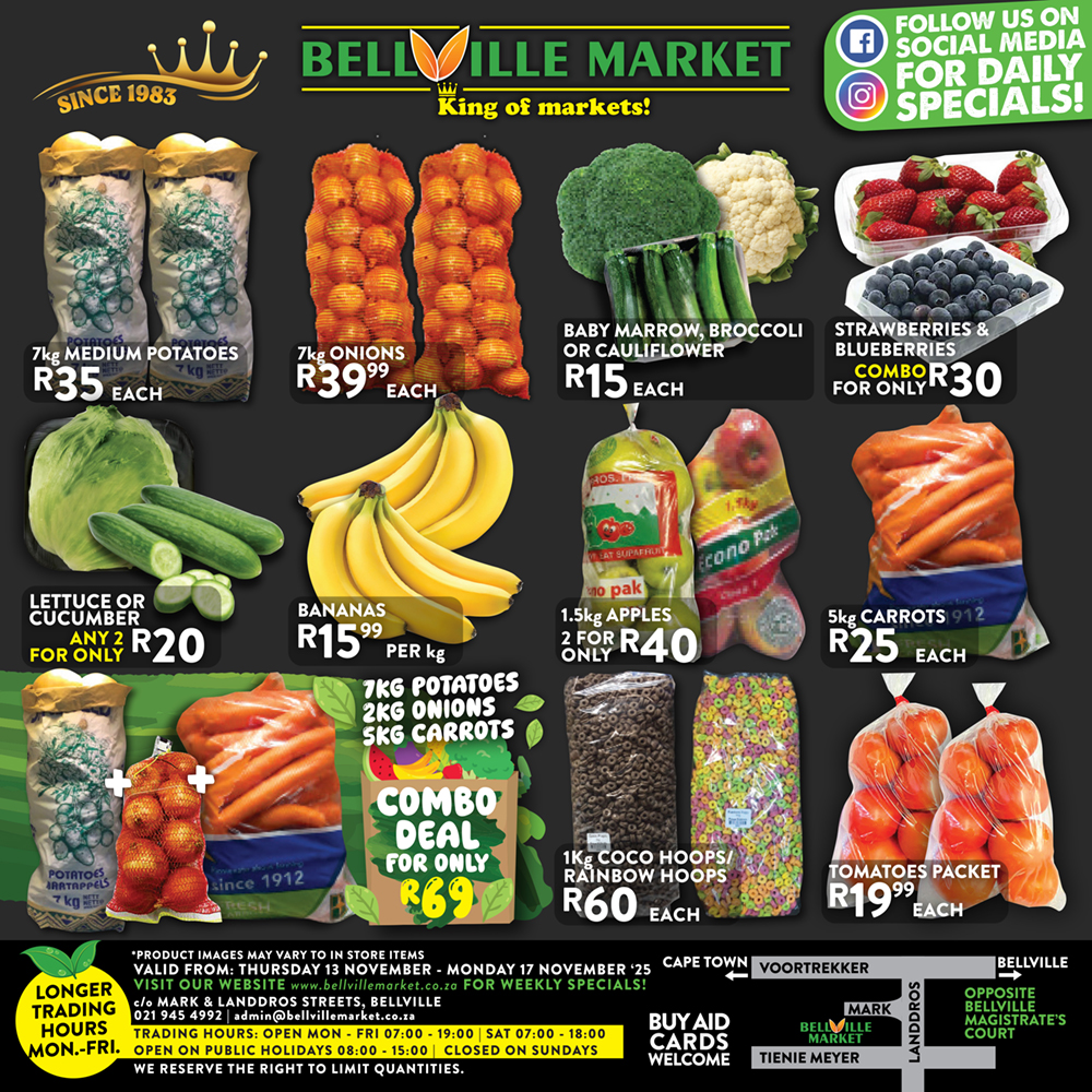 Bellville - 🛒 WEEKLY SPECIALS AT BELLVILLE MARKET! 🛒 Freshness, quality ...