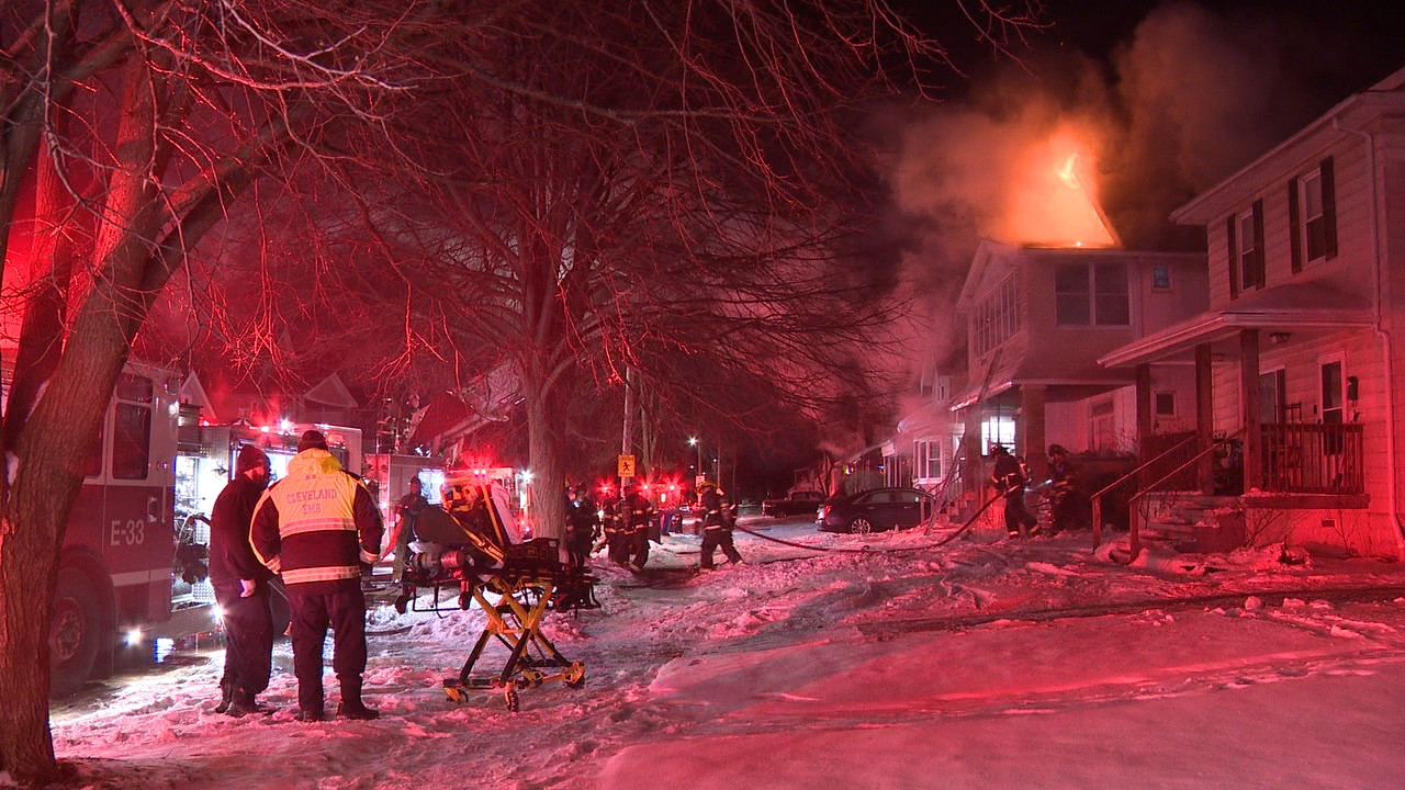 Fox - House fire on W. 136th Street in Cleveland (WJW photo
