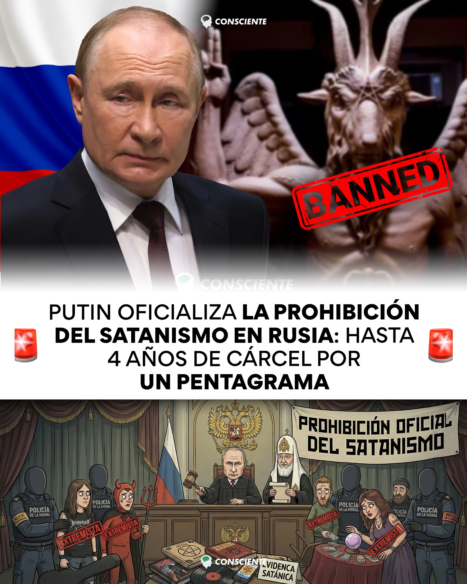 Consciente - 🇷🇺⛪ PUTIN OFICIALIZA LA PROHIBICIÓN DEL... | Facebook