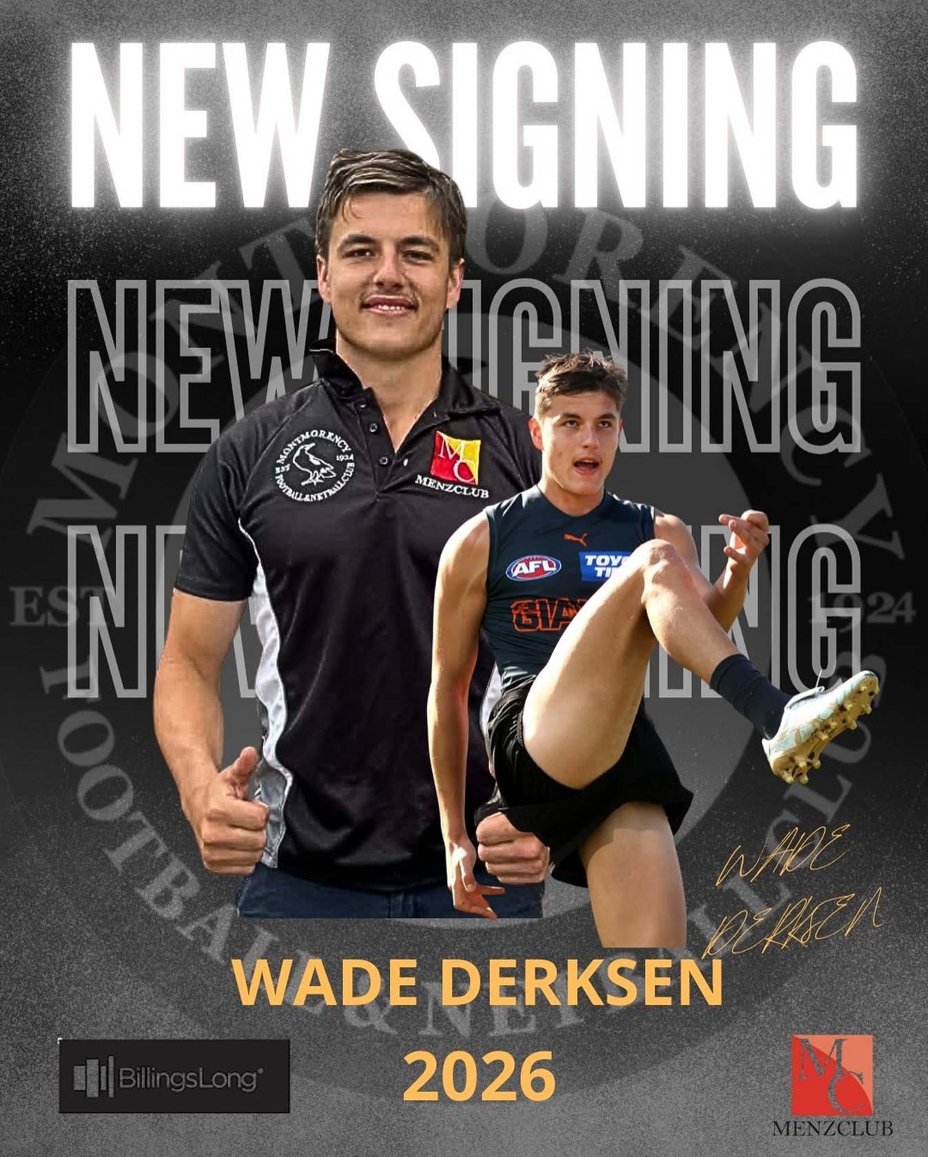 ⭐️ NEW PLAYER SIGNING... - Montmorency Football Netball Club | Facebook