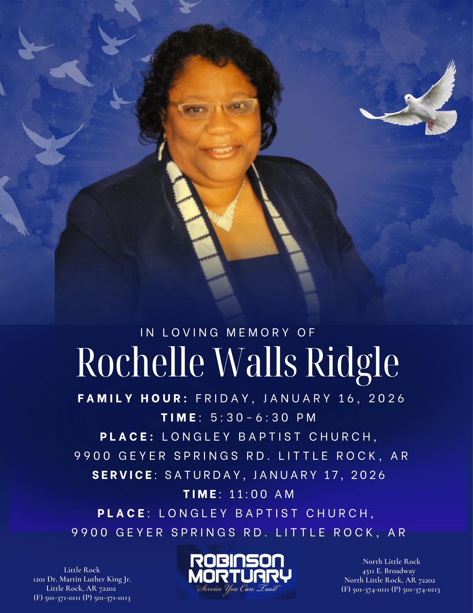 It is with profound sadness that we... - Robinson Mortuary | Facebook