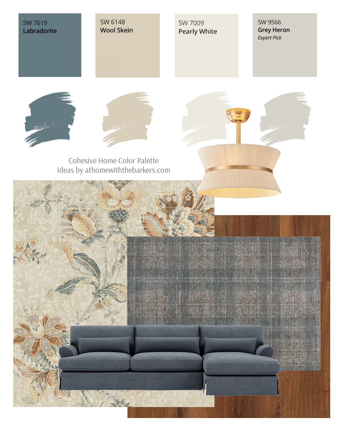 At - This color palette, rug and wallpaper would also work great with a ...