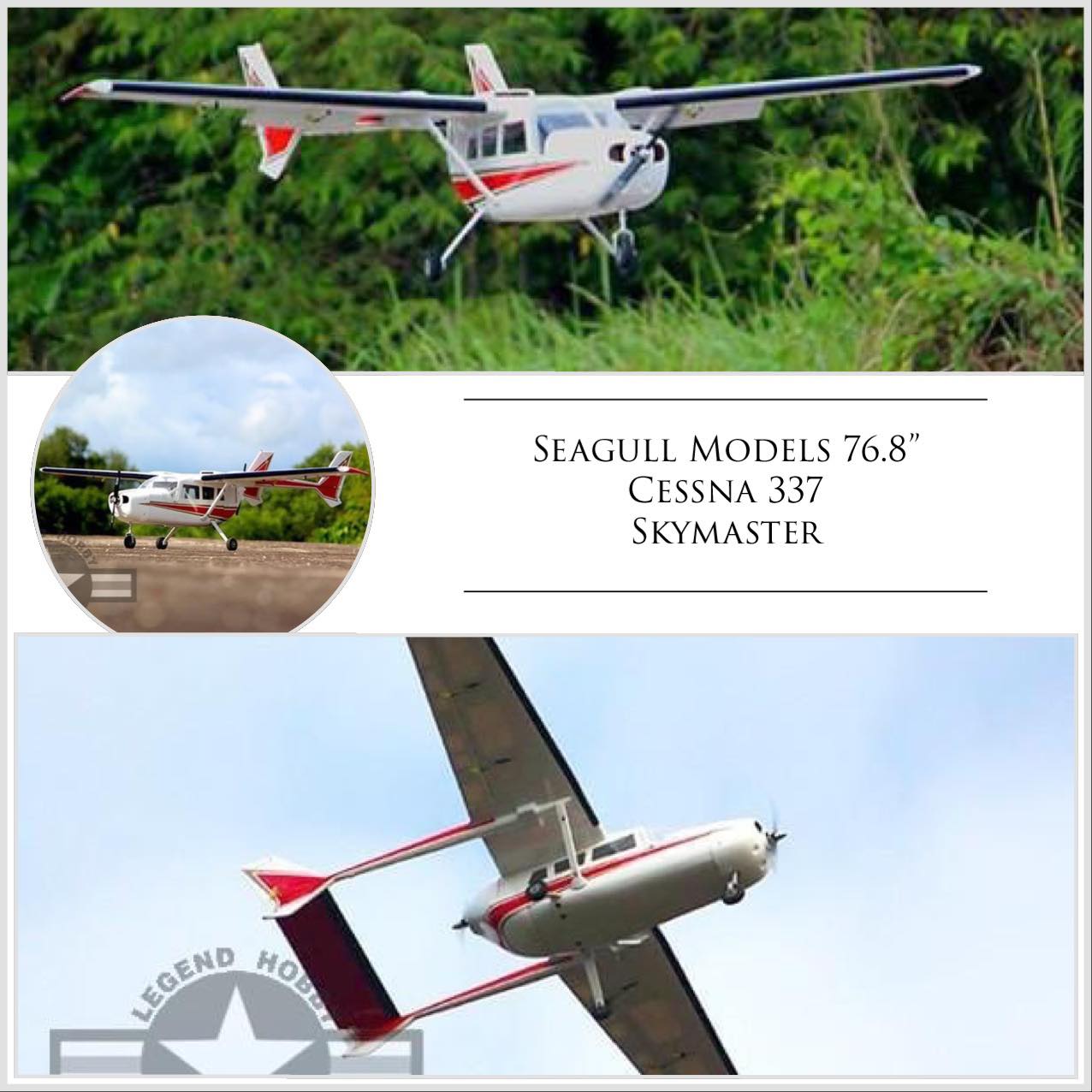 Legend - 🔥 IN STOCK & READY TO SHIP 🔥 Seagull Models 76.8” Cessna 337 ...