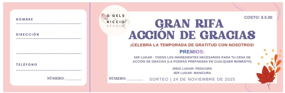 G'gels - 🦃 ¡RIFA DE ACCIÓN DE GRACIAS EN G’GELS! 🦃 ¡La temporada de ...
