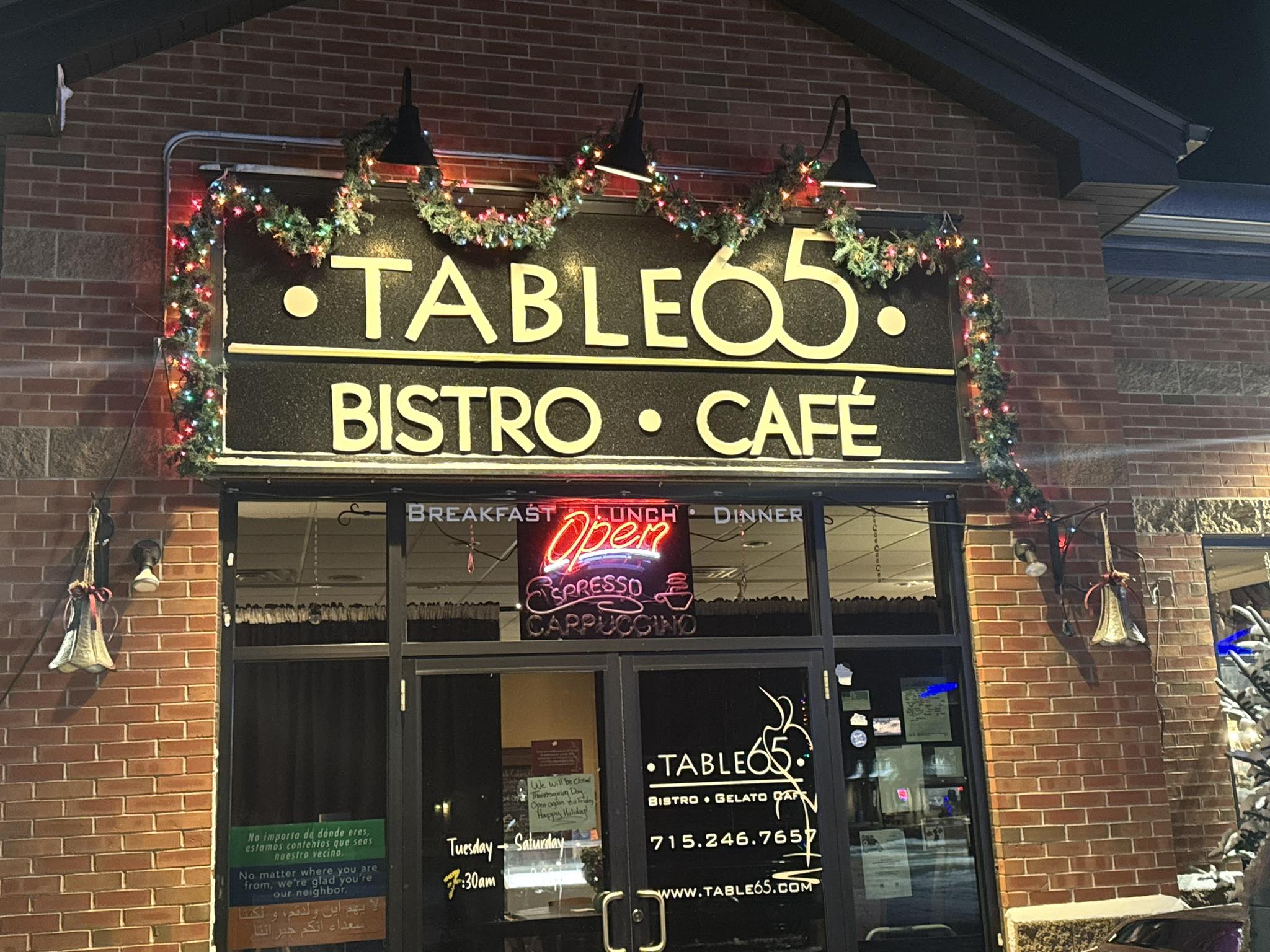 Table 65 Bistro and... - Table 65 Bistro and Gelato Cafe