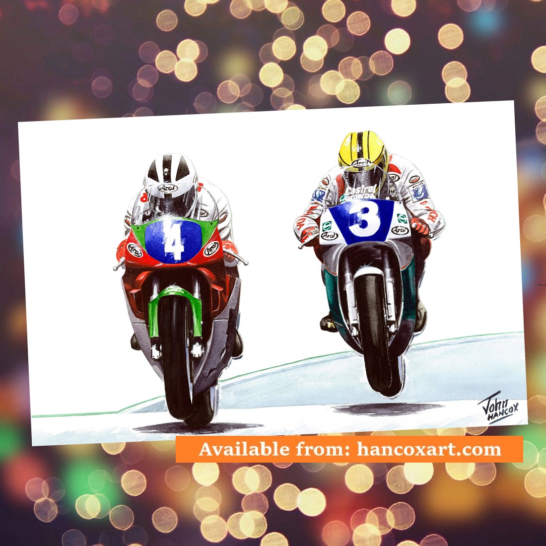 Hancox - Art for Christmas 🎅 Robert and Joey Robert Dunlop (250 Yamaha ...