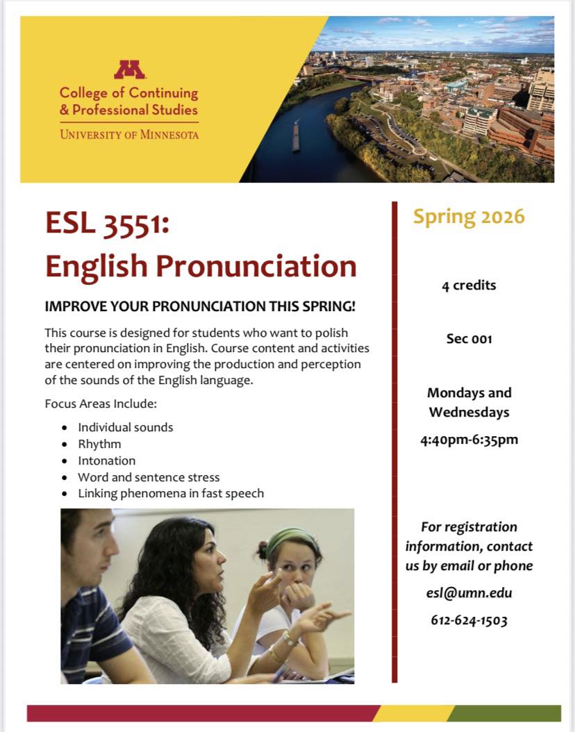 ESL 3551 English... - Minnesota English Language Program | Facebook