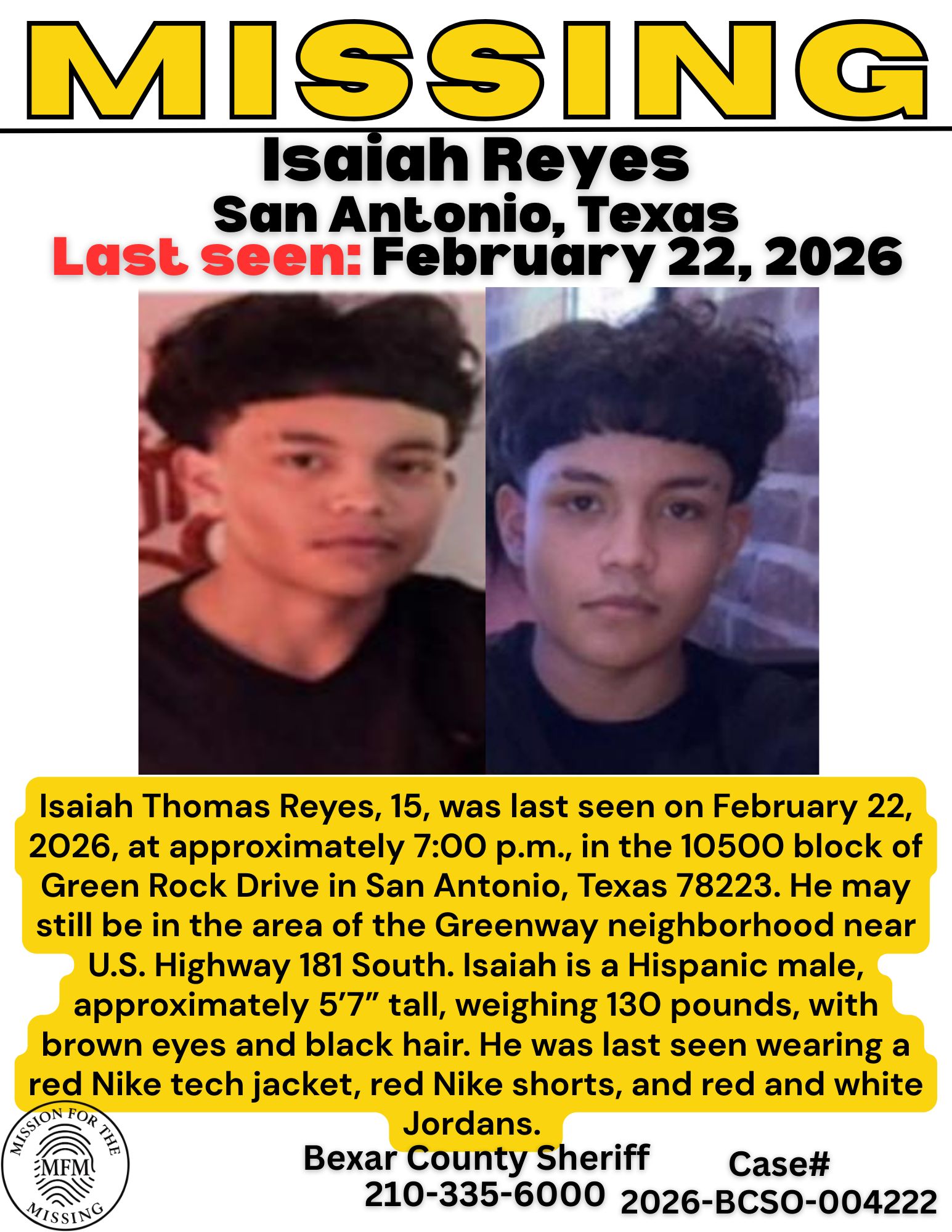 Tactical - 🚨🚨 MISSING – ISAIAH THOMAS REYES, 15 – SAN ANTONIO, TEXAS 🚨🚨 ...