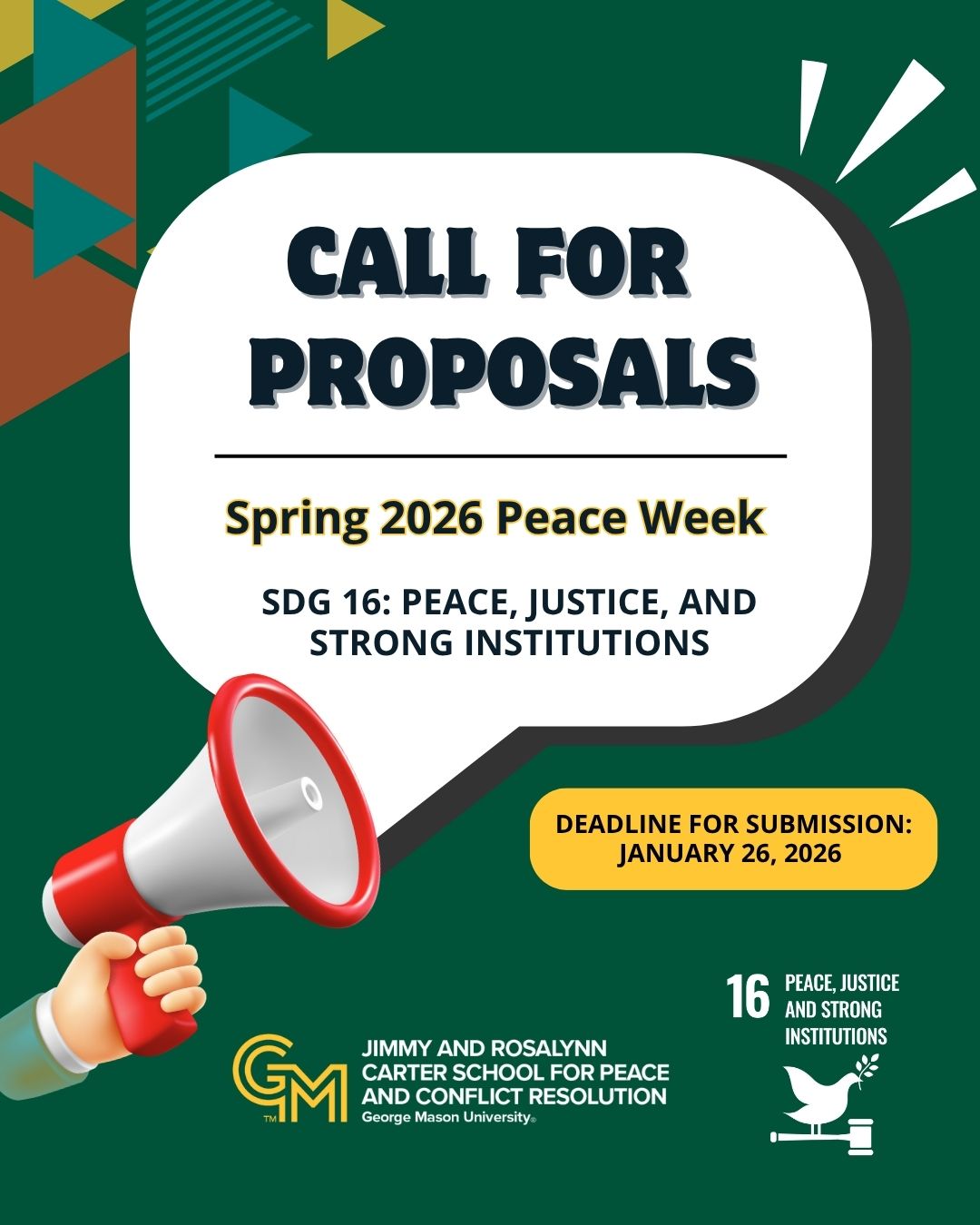 Carter - Spring 2026 Peace Week is almost here! This year’s theme—SDG ...