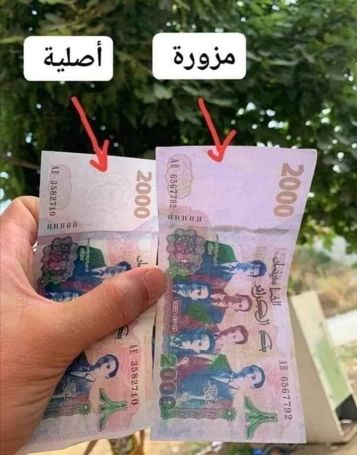 Entre Nous - بيناتنا - تتداول أوراق نقدية مزورة من فئة 2000دج الجديدة ...