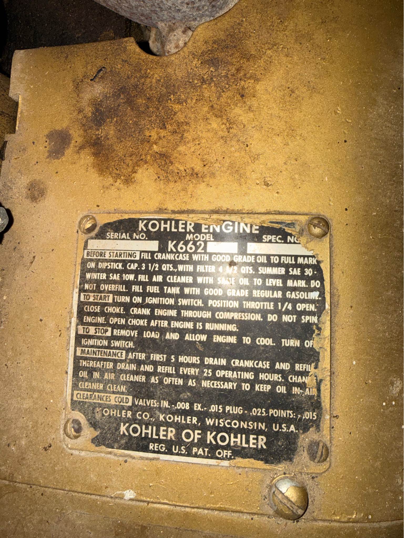 Kohler 240/120v 5KW gas generator - Miscellaneous Tools - Andover, New ...
