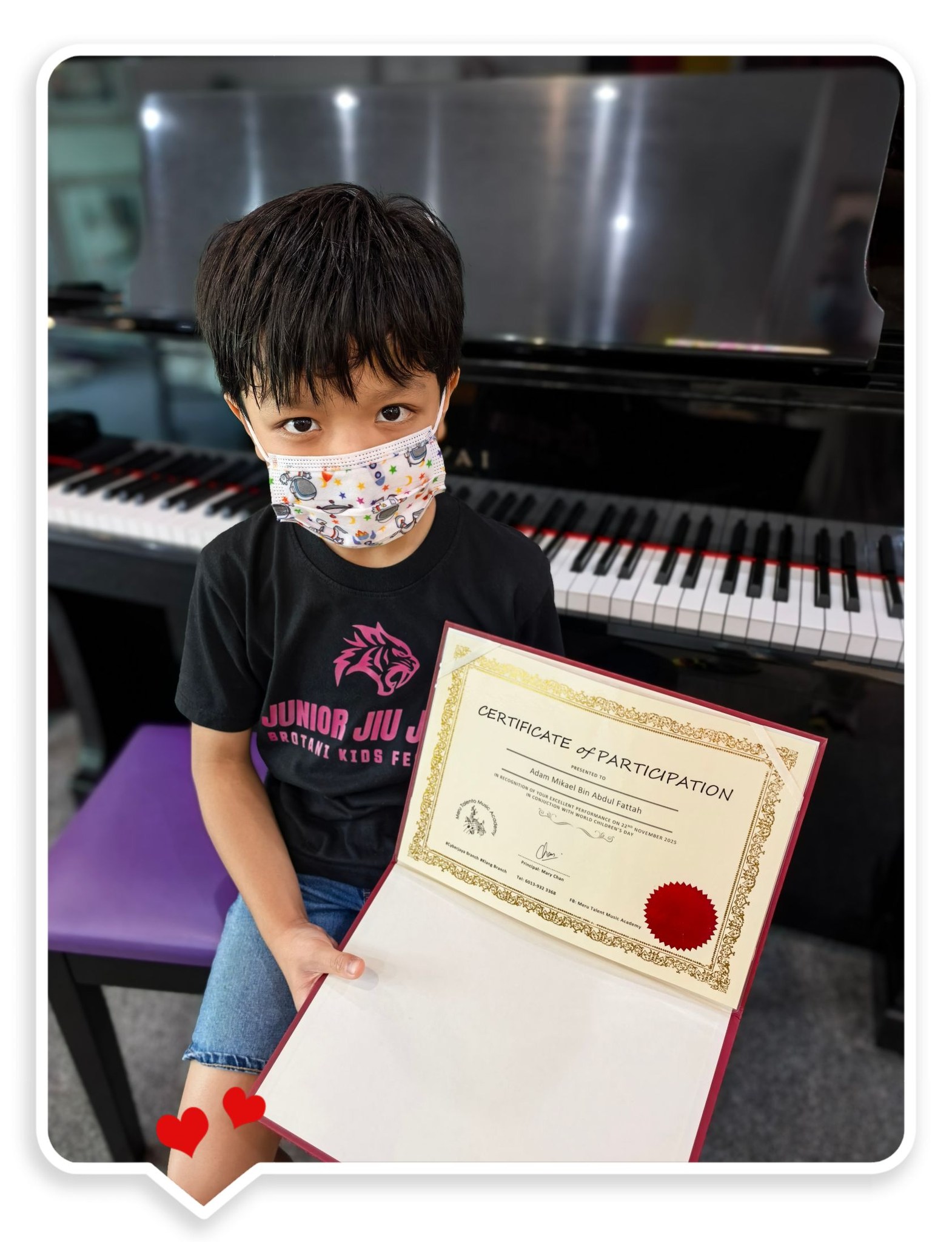 Meru - [MTMA Fun Learning] Well done Adam 💛💜 ️you showing great ...