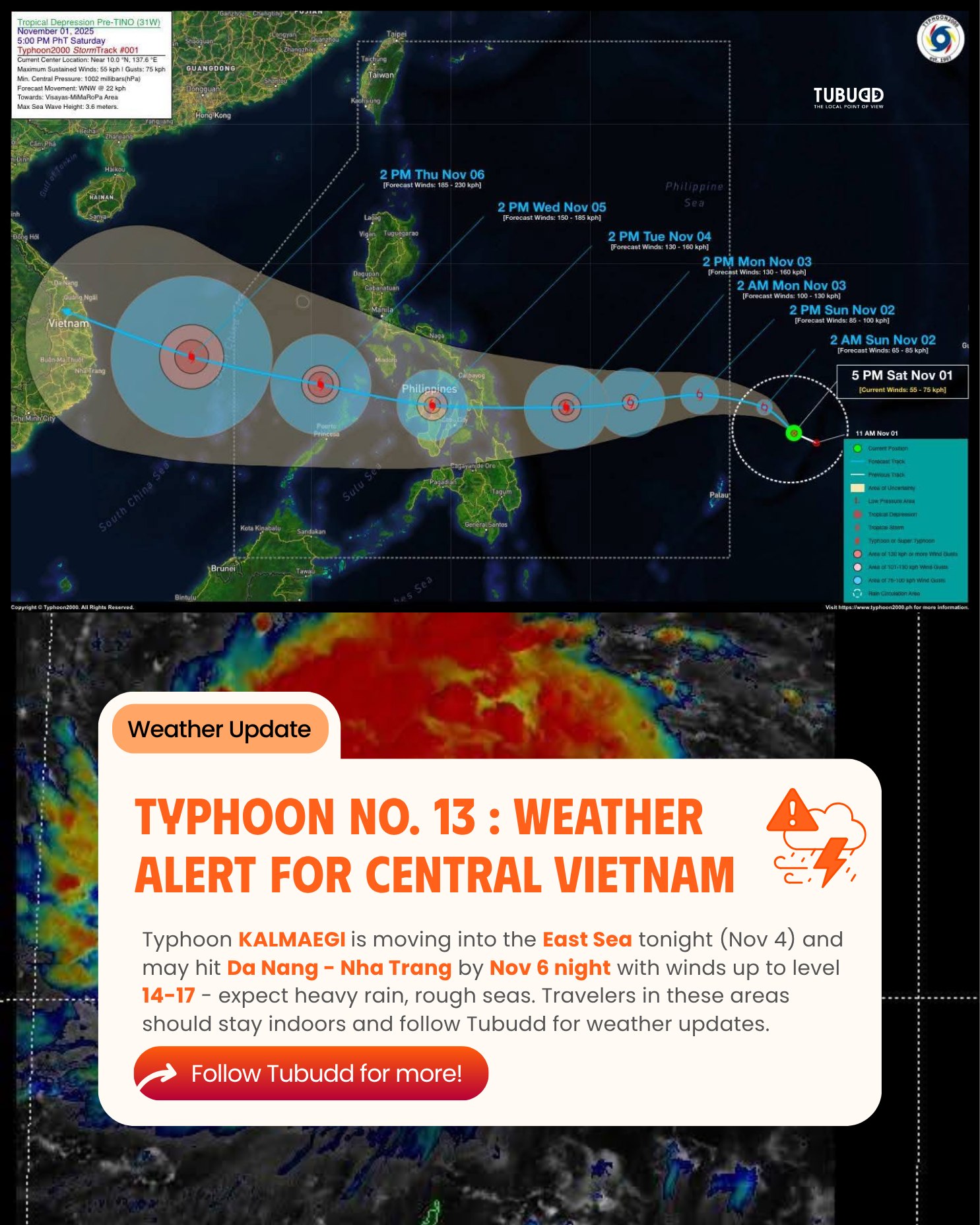 Tubudd - 🌪️ WEATHER UPDATE - TYPHOON KALMAEGI (STORM No.13) 🌪️ 🚨 ...
