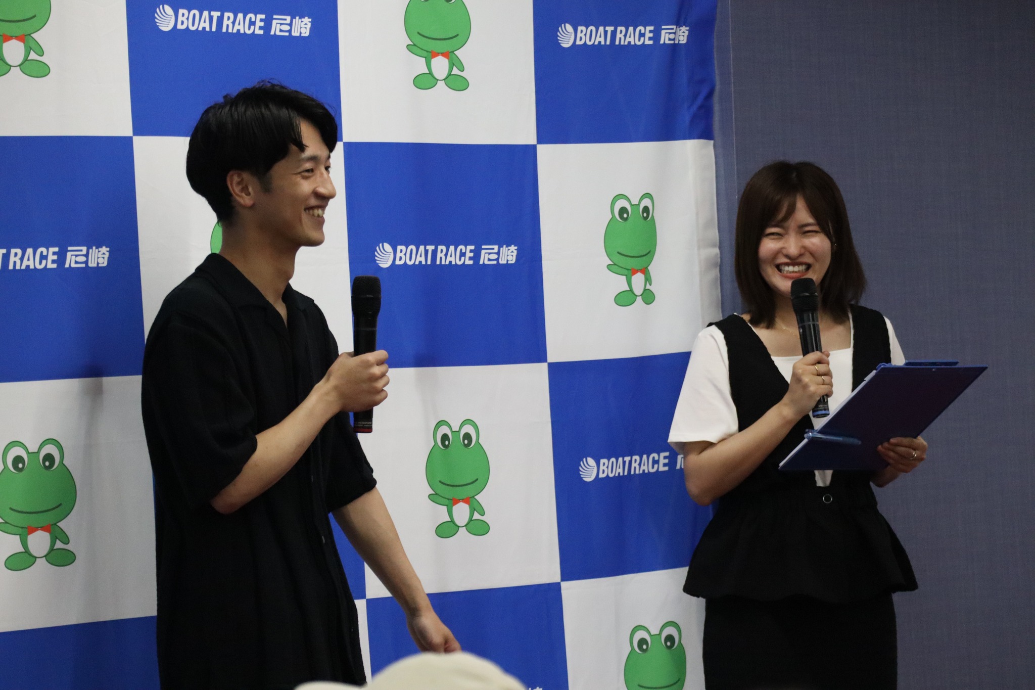 ま*様 BOAT RACE KOSHIEN ユニフォーム 上條暢嵩選手サイン入り ◇＊◇＊◇ 上條暢嵩選手のトークショー🎤◇＊◇＊◇・・ . 本日