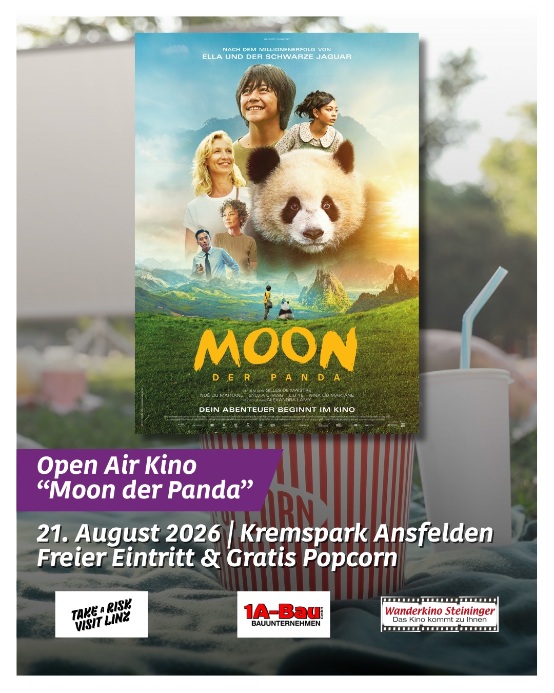 Open-Air-Kino im Kremspark: Moon, der Panda