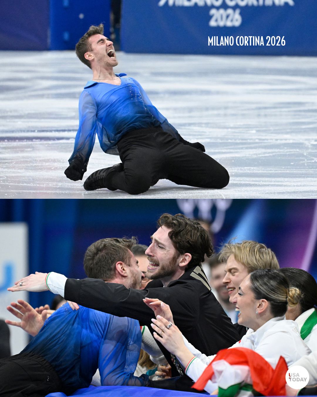 USA - Italian figure skater Matteo Rizzo received a hero's welcome ...