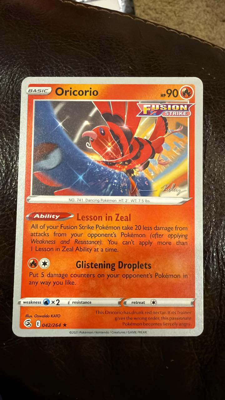 oricorio fusion strike pokemon card value - GG04/GG70 - Crown Zenith You cant apply more than 1 Lesson in Zeal Ability at a time Where to find signed Oricorio