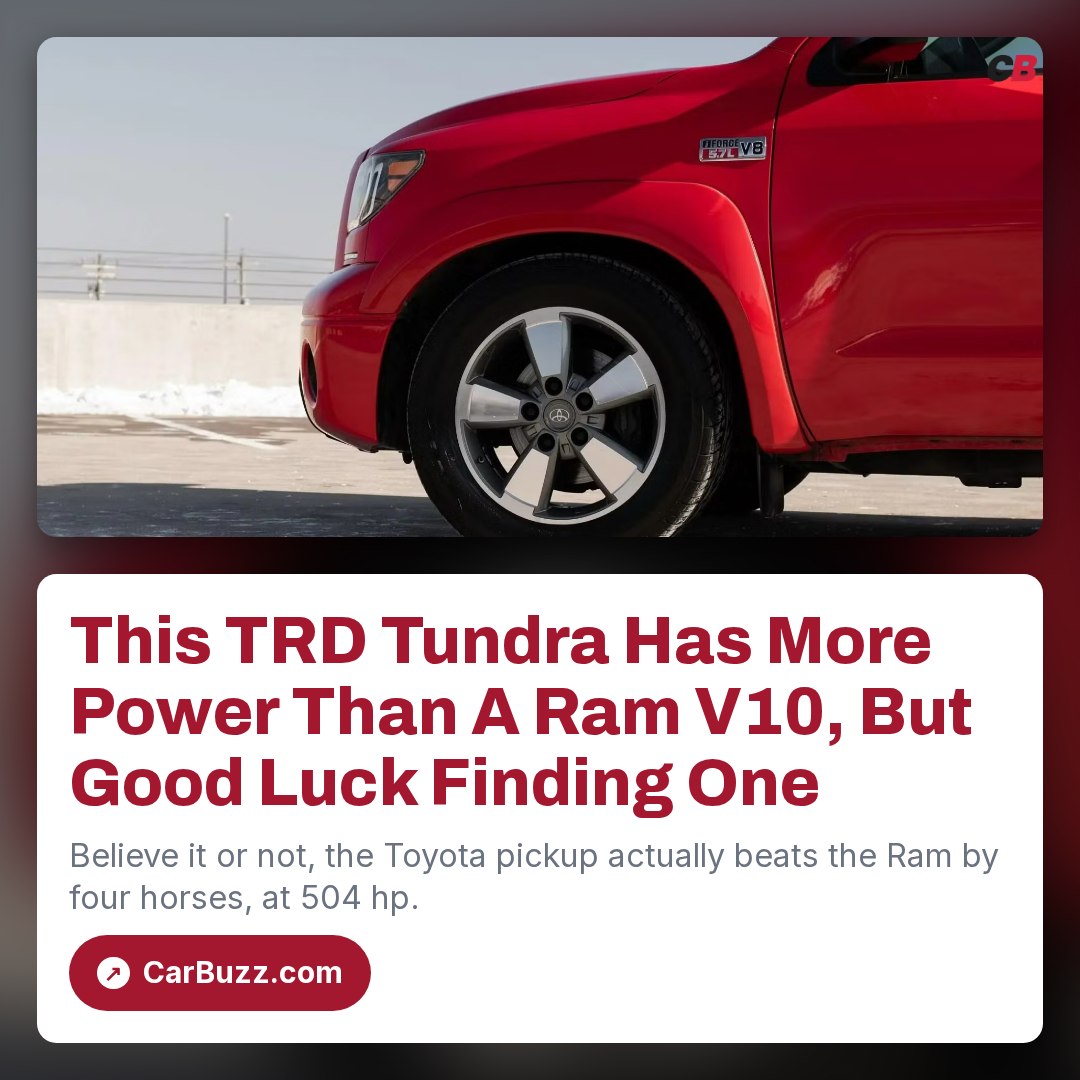 What is the most souped up or horsepower Tundra?