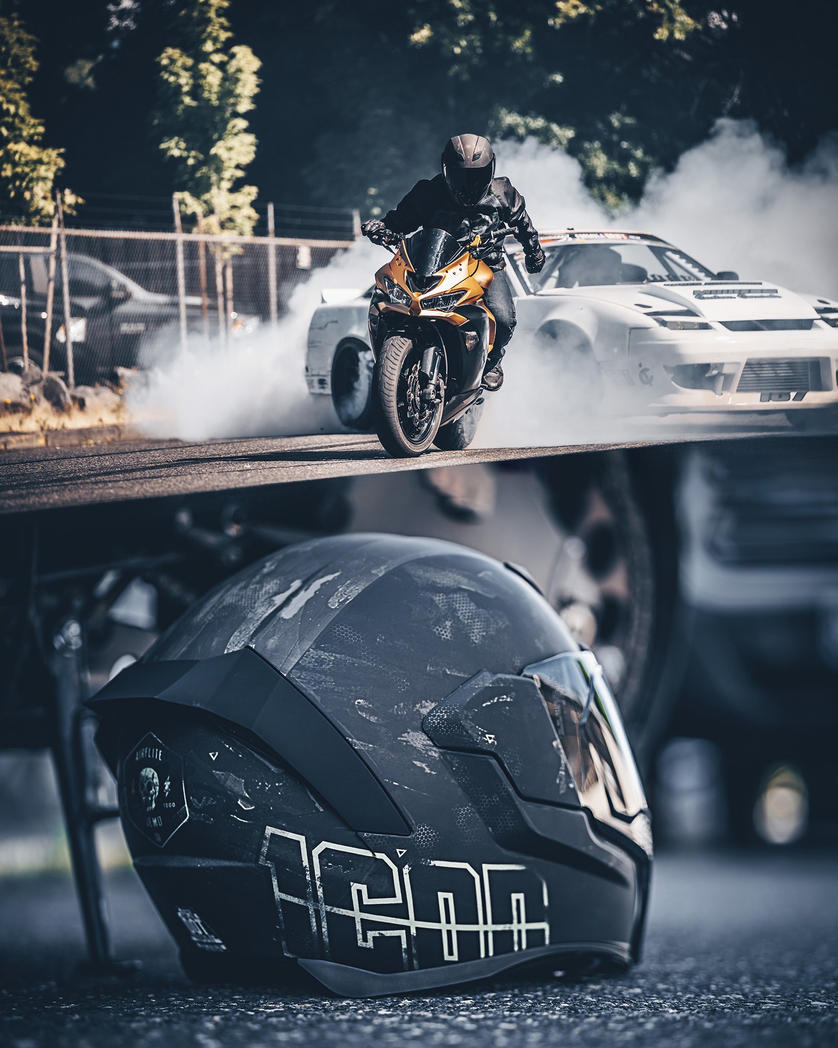 Icon - Bold graphics for a bold rider. The Merc Crusader jacket